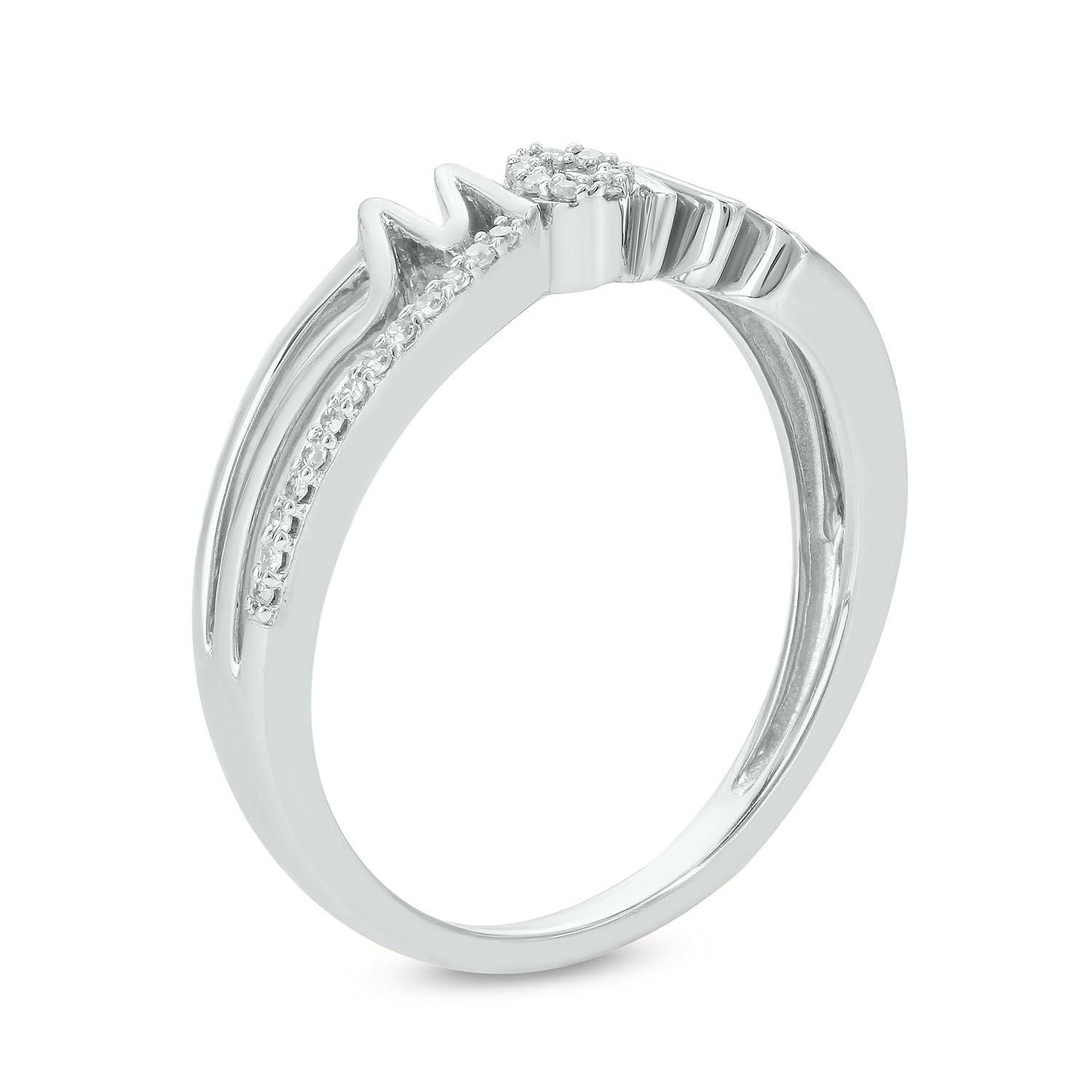 1/10ct Diamond Mother's Ring for Women in 10K/14K Yellow Gold - Elegant Birthday & Mother's Day Jewelry Gift for Mom - Perfect for Special Occasions, Anniversaries & Everyday Wear