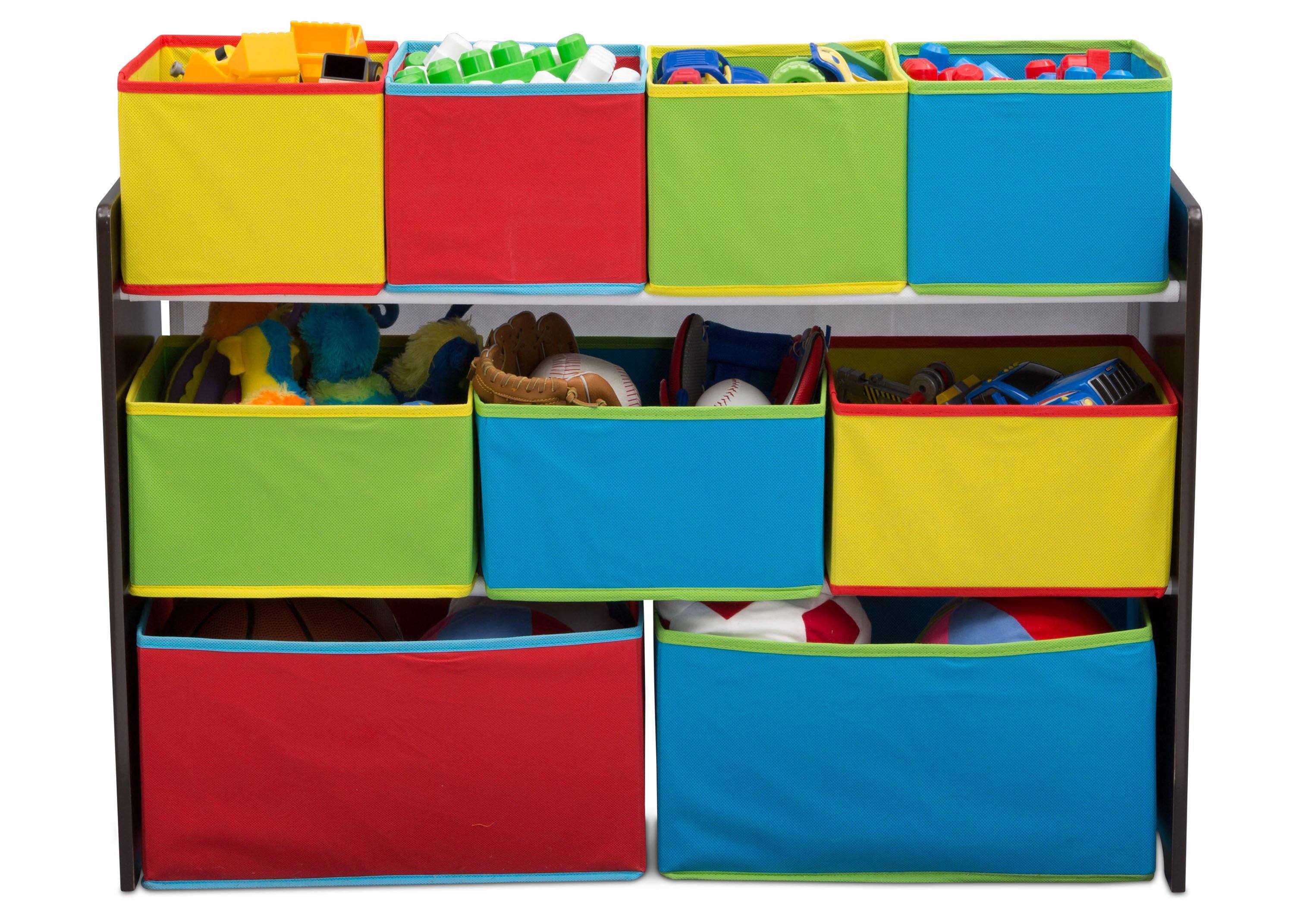 Deluxe Multi Bin Toy Organizer with Storage Bins - Kids Room Organization Solution for Toys, Books & Crafts - Perfect for Playrooms, Daycares & Home Storage