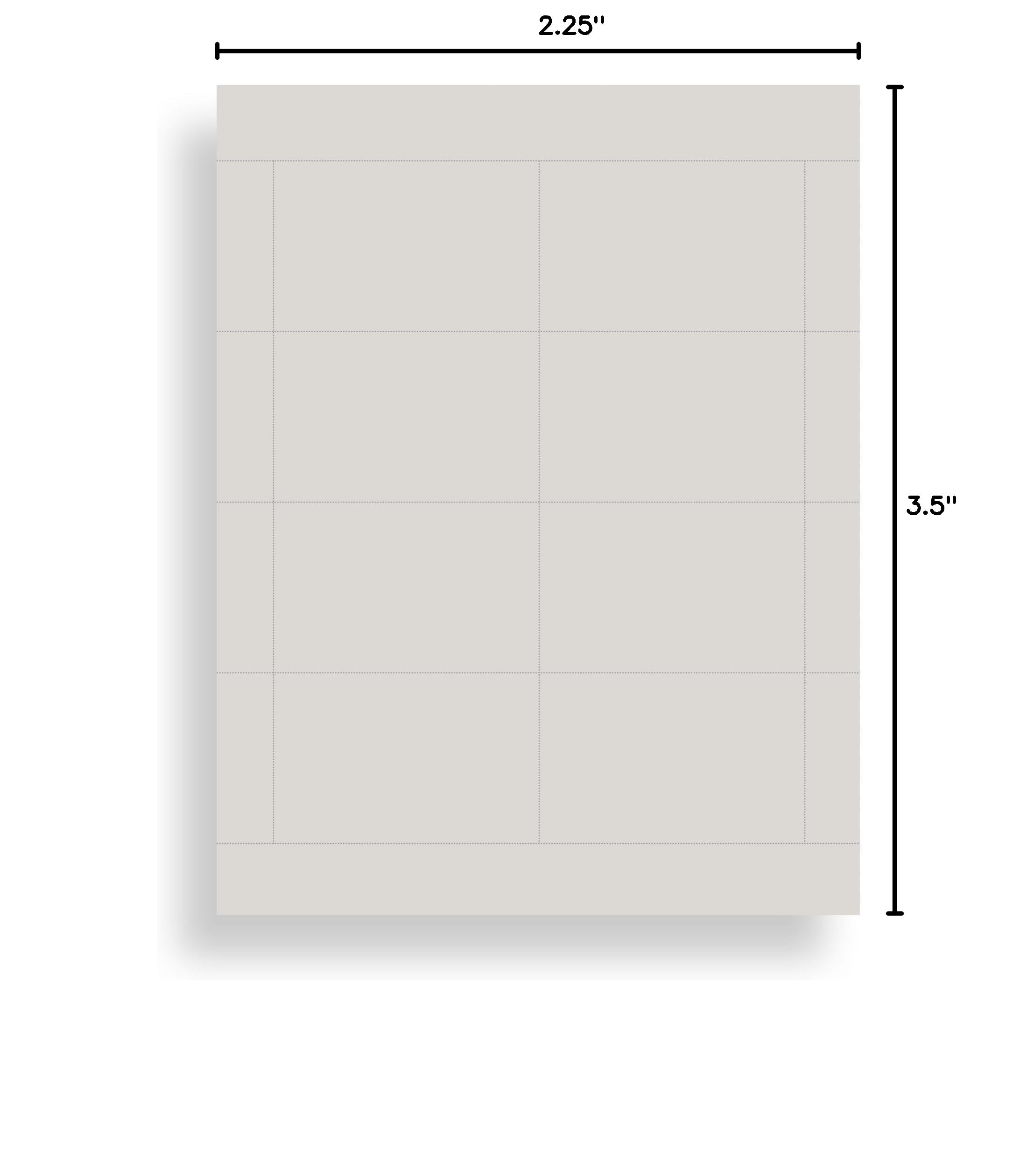 Plain Grey Name Badge Inserts 2.25