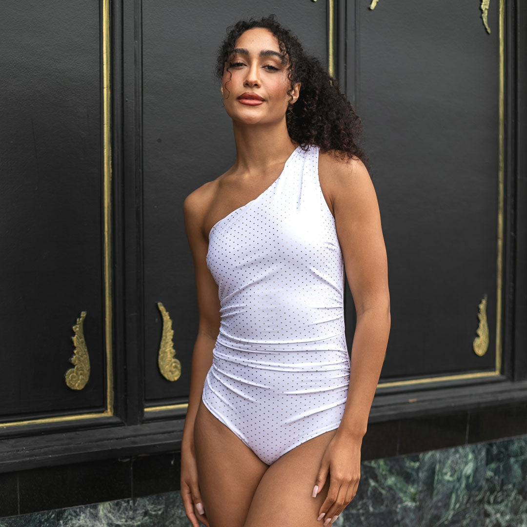 Single Shoulder One Piece Swimsuit for Women - Sexy Monokini Bathing Suit with Adjustable Straps | Perfect for Beach Vacation, Pool Party & Summer Travel