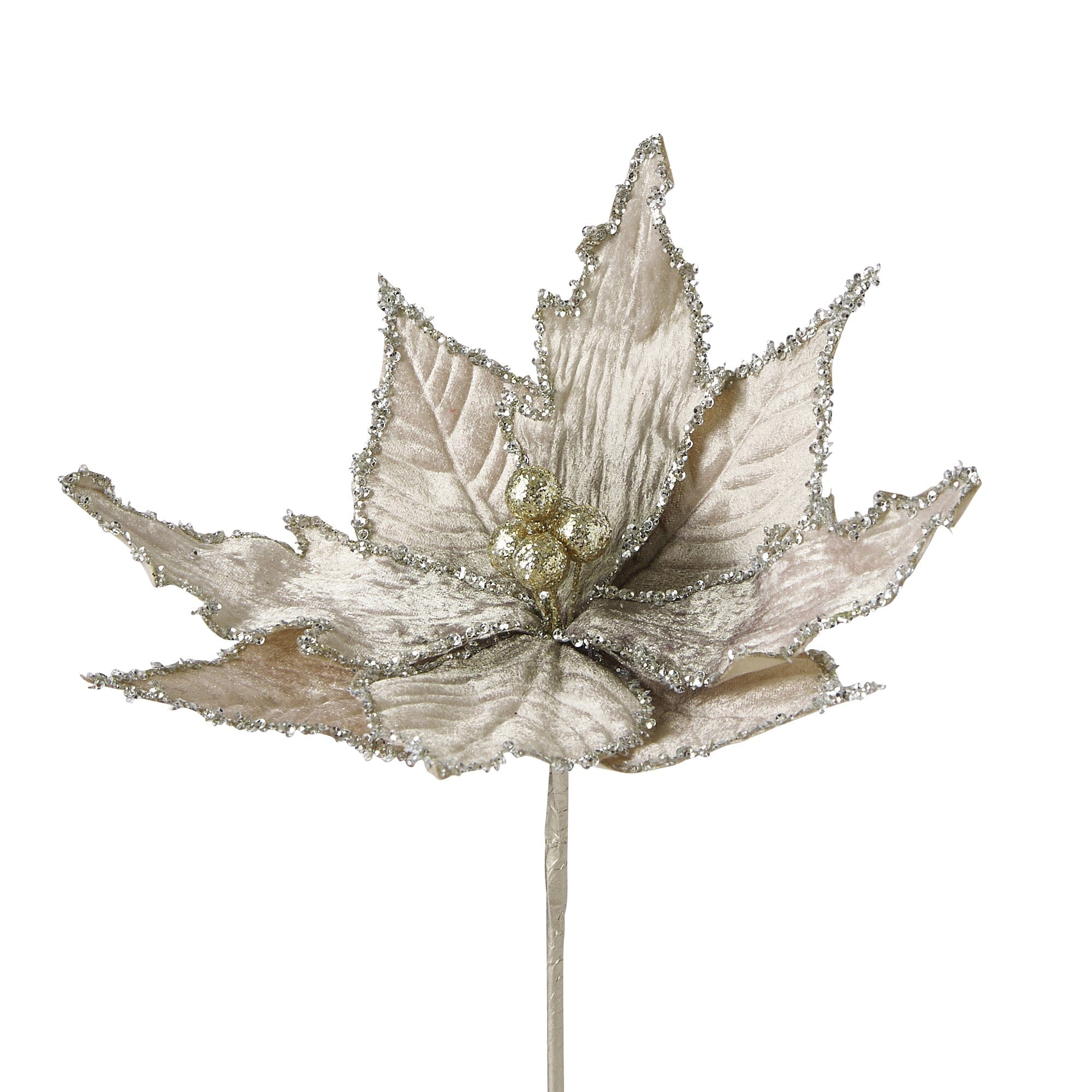 Velvet Flower Ivory Artificial Plants - Realistic Faux Floral Decor for Home, Office, Wedding & Event Centerpieces