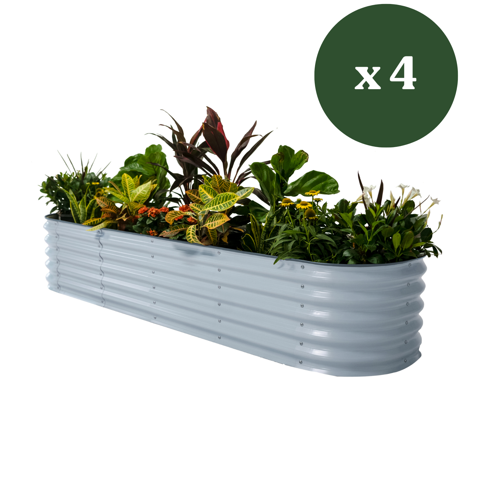 4 Large Raised Garden Bed Kits for Outdoor Planting - Perfect for Vegetables, Flowers & Herbs in Backyard, Patio or Balcony Gardening