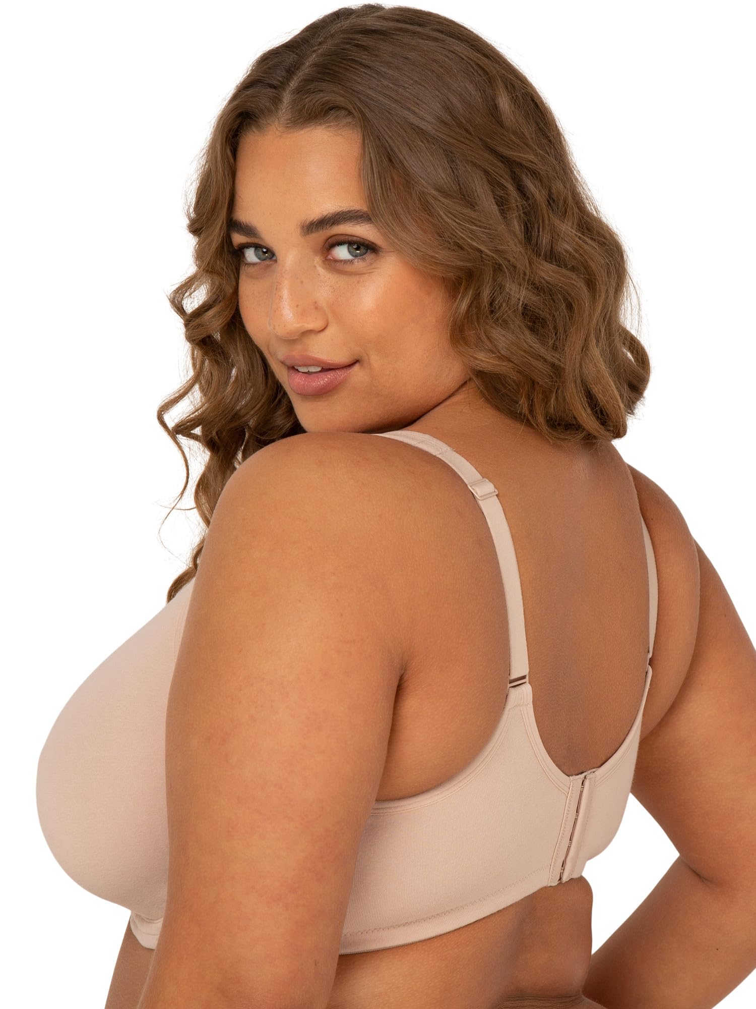 Fruit of the Loom Women's Plus Size Cotton Comfort Wireless Bra - Soft Support for Everyday Wear, Workouts & Relaxation