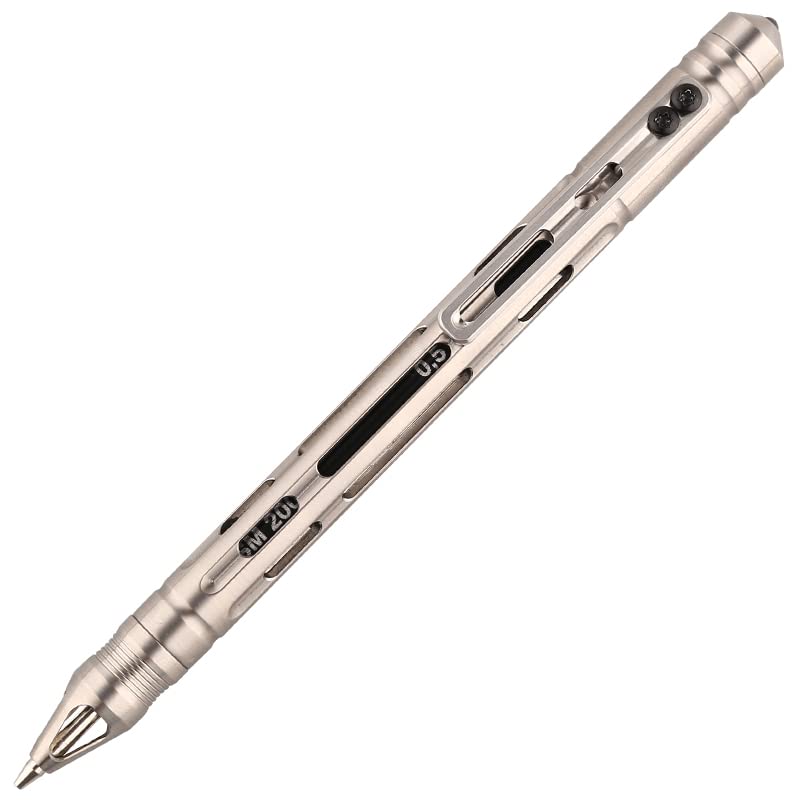 Premium Titanium Alloy EDC Pen & Pencil Set - Automatic Dual Function Writing Tool for Outdoor Camping, Survival Gear, Tactical Use & Everyday Carry Pocket Tool - Perfect for Hiking, Travel, Office & Emergency Situations
