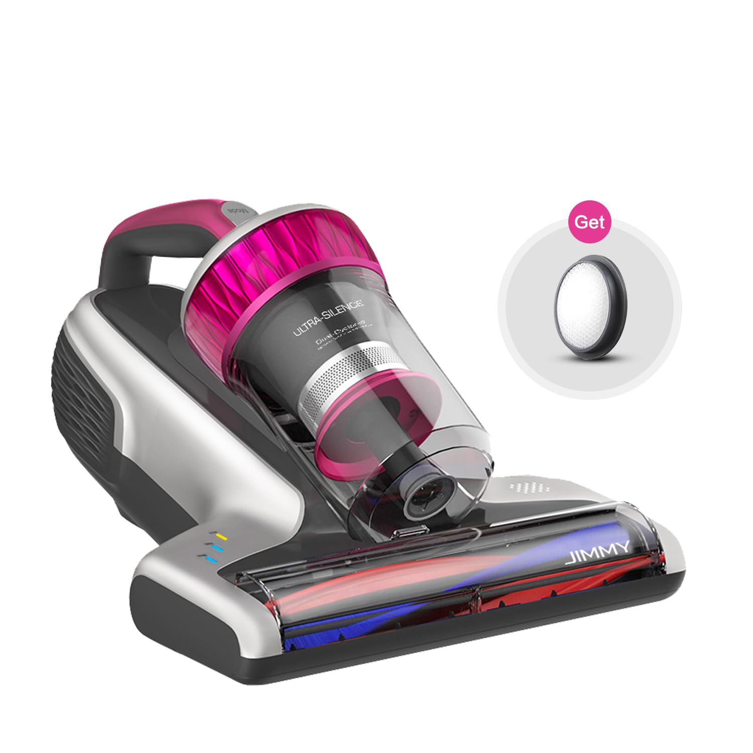 Jimmy WB73 Mattress Vacuum Cleaner with UV & Ultrasonic - Powerful Pet Hair & Dust Removal, Anti-Allergen Technology, Strong Suction for Beds, Sofas & Carpets - Ideal for Allergy Sufferers & Pet Owners (WB73, Corded)