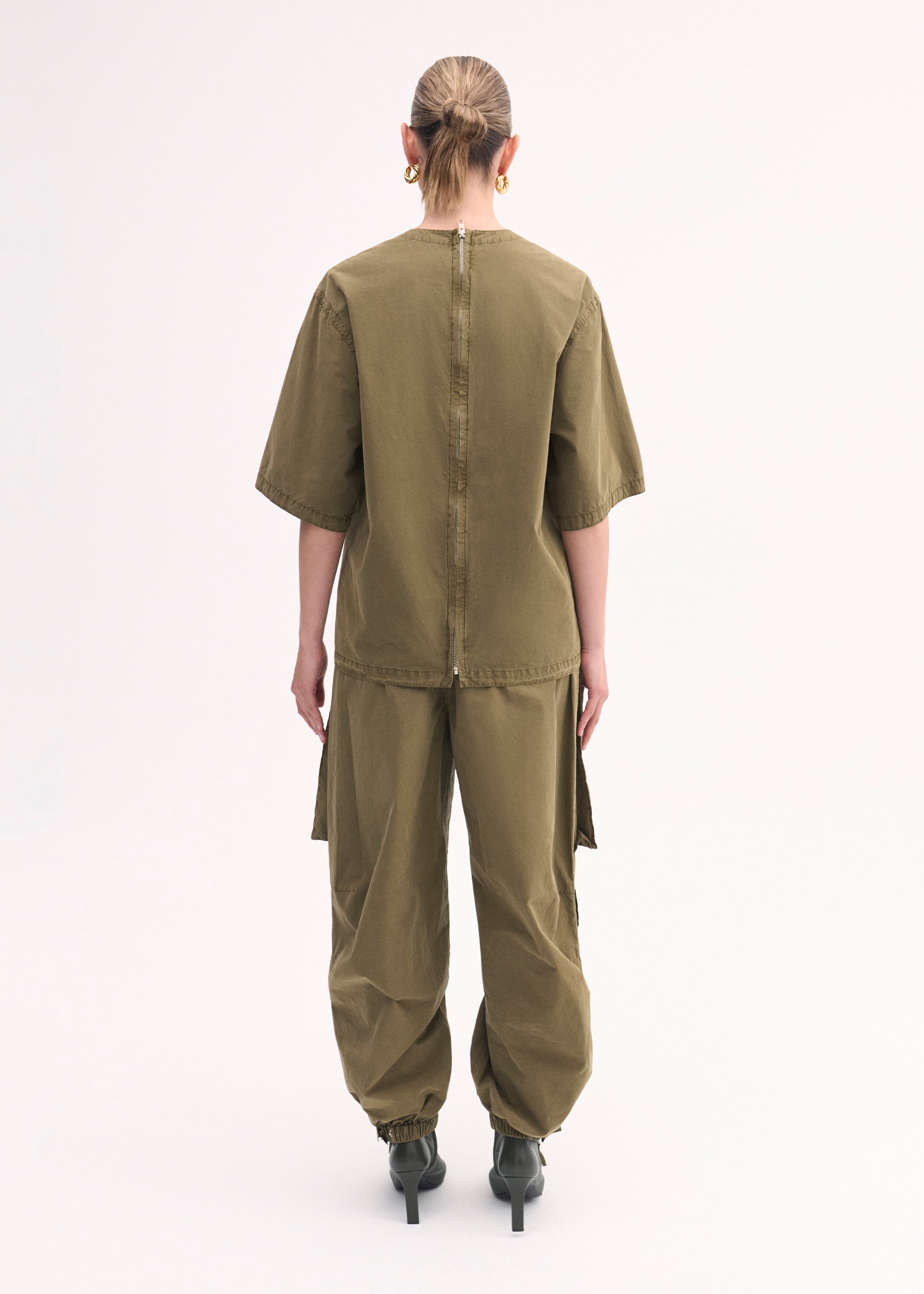 Premium Oversized Cotton Shirt for Women - Olive Green | Comfortable & Stylish Loose Fit Top for Casual Wear, Layering & Everyday Outfits