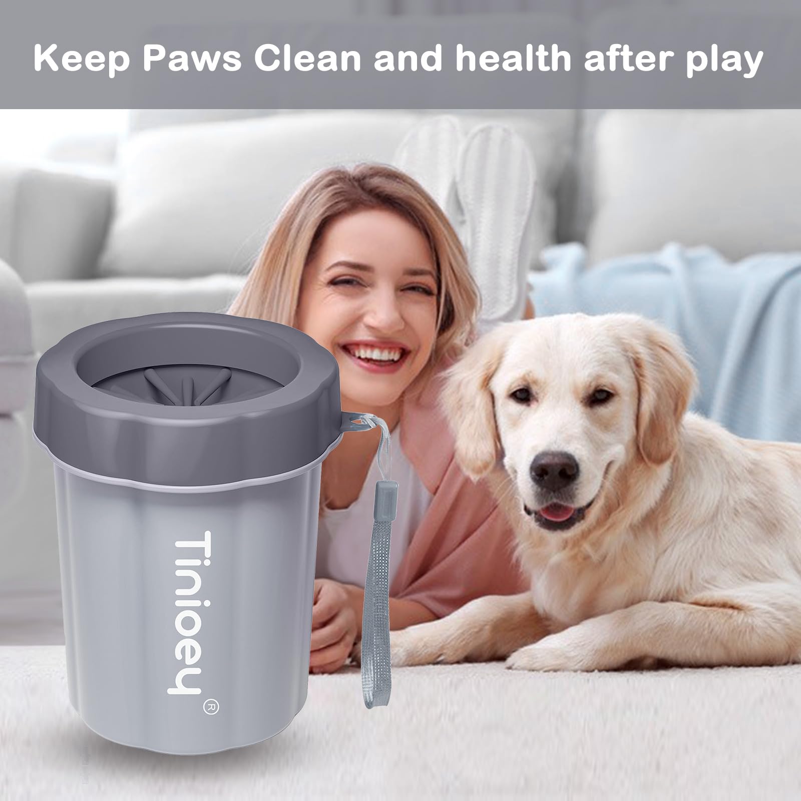 **Dog Paw Cleaner for Medium Dogs - Portable Pet Foot Washer for Muddy Paws - Perfect for Post-Walk Cleaning & Outdoor Adventures**