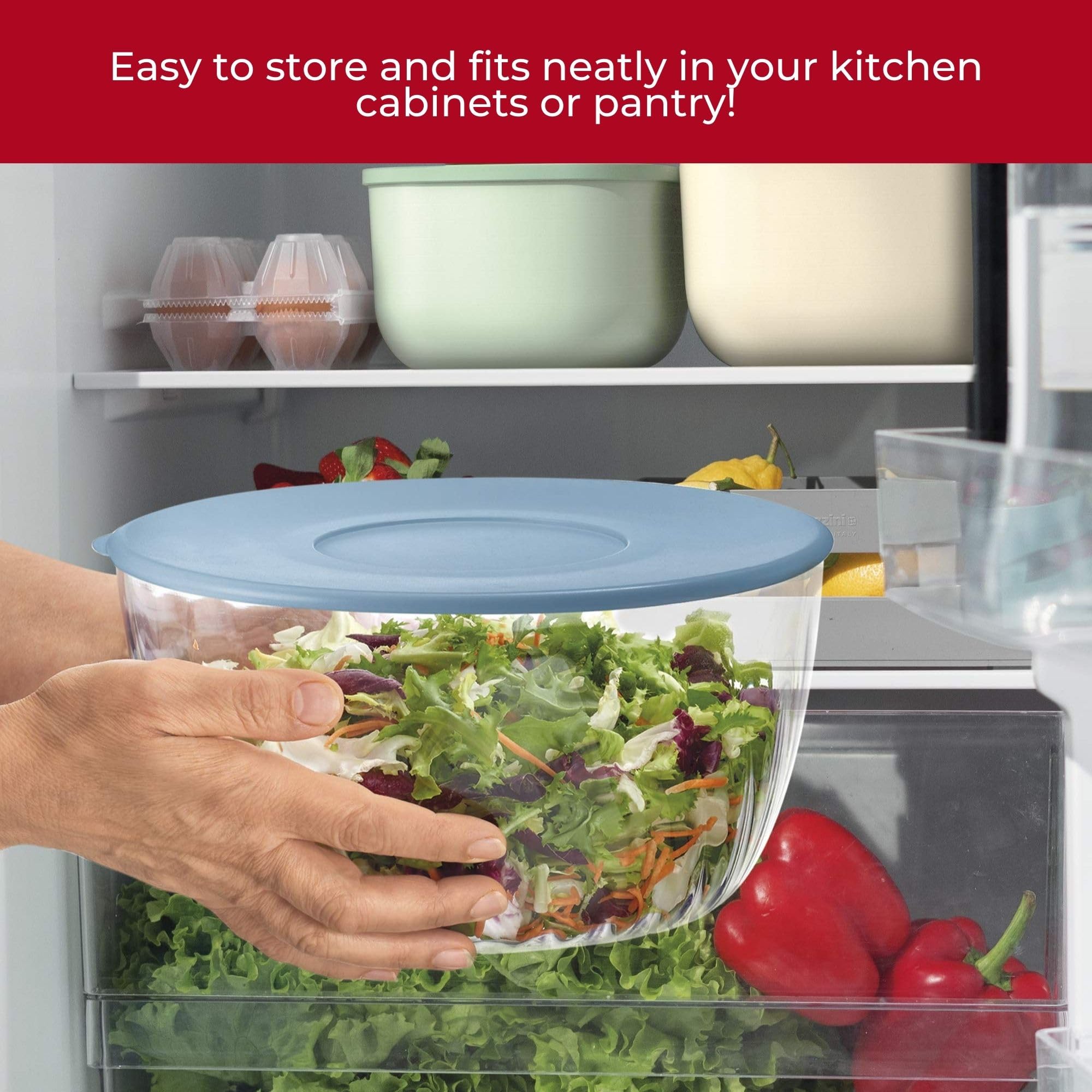 Guzzini 10-Inch Salad Spinner with Lid - Lichen Green | Wash, Spin & Dry Vegetables, Fruits, Greens | Built-In Draining Basket | Kitchen Gadget for Healthy Meal Prep & Fresh Salads | Perfect for Home Cooks & Meal Prep Enthusiasts