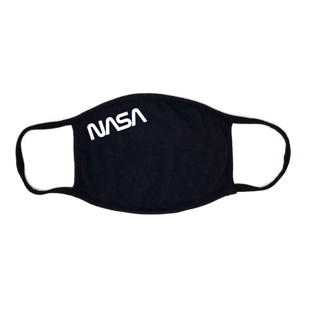 NASA Face Mask with Text Logo - Astronaut Inspired Space Travel Design for Mars & Moon Exploration - Perfect for Cosplay, Halloween, and Space Enthusiasts