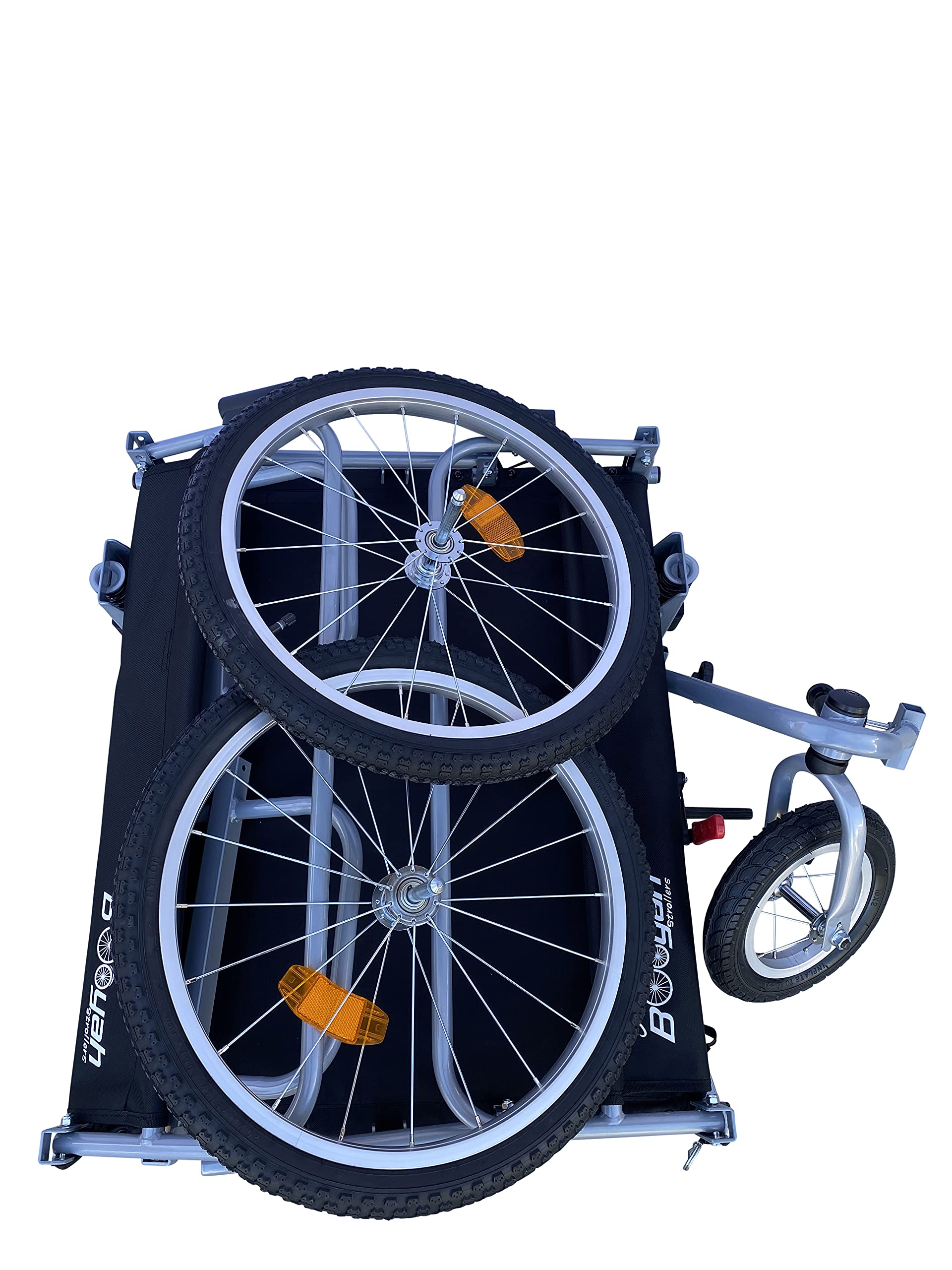 Booyah’s All-Terrain Cargo Stroller & Bike Trailer - Heavy Duty Suspension for Beach, Sports, and Outdoor Adventures - Perfect for Family Outings, Grocery Hauling, and Active Lifestyles