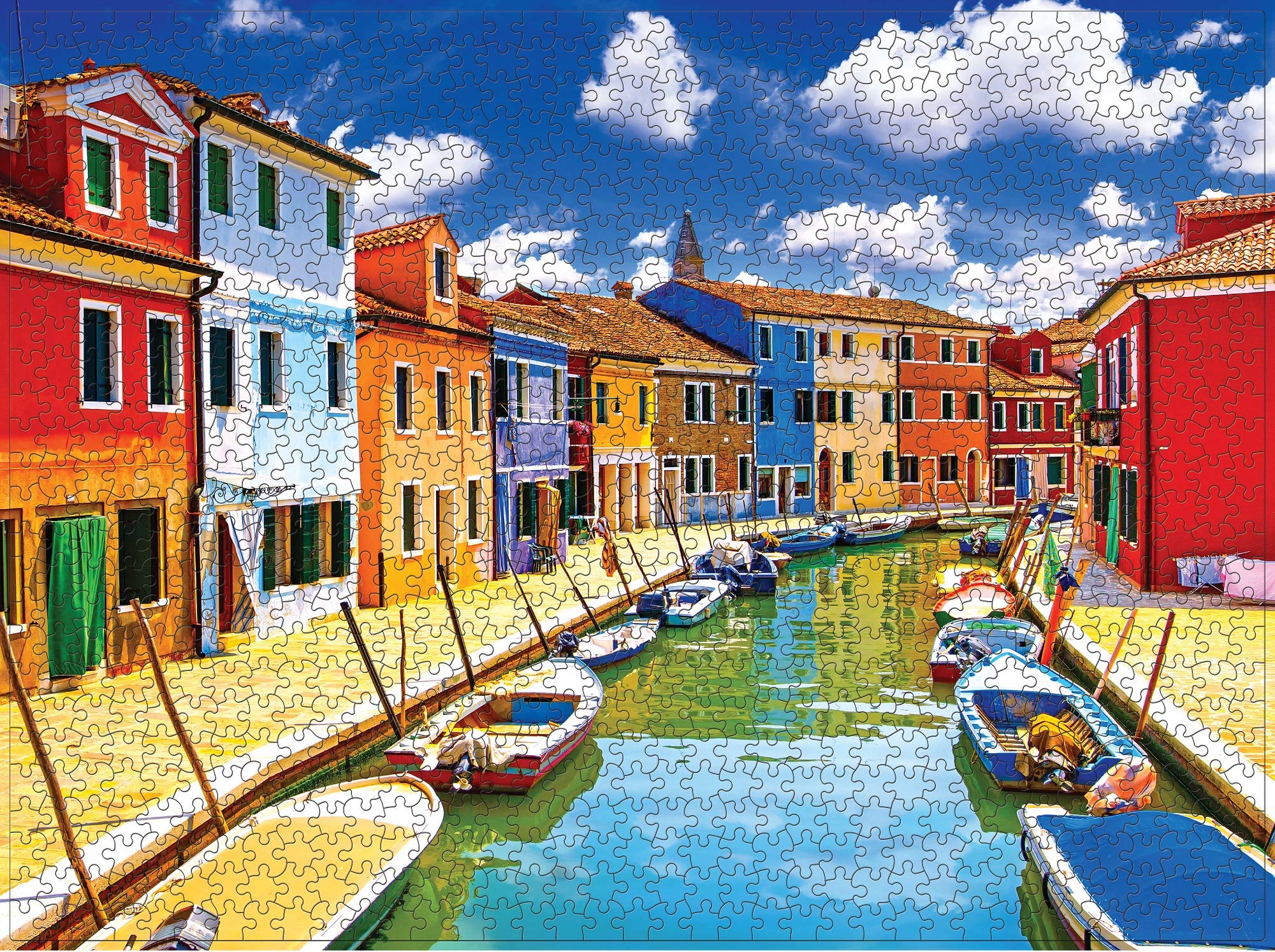 1000 Piece Large Jigsaw Puzzle for Adults - Premium Landscape Puzzle Game with 1000 pc - Handmade Burano Scenery Puzzle - Perfect Gift for Puzzle Lovers (Great for Family Game Night, Stress Relief & Home Decor)