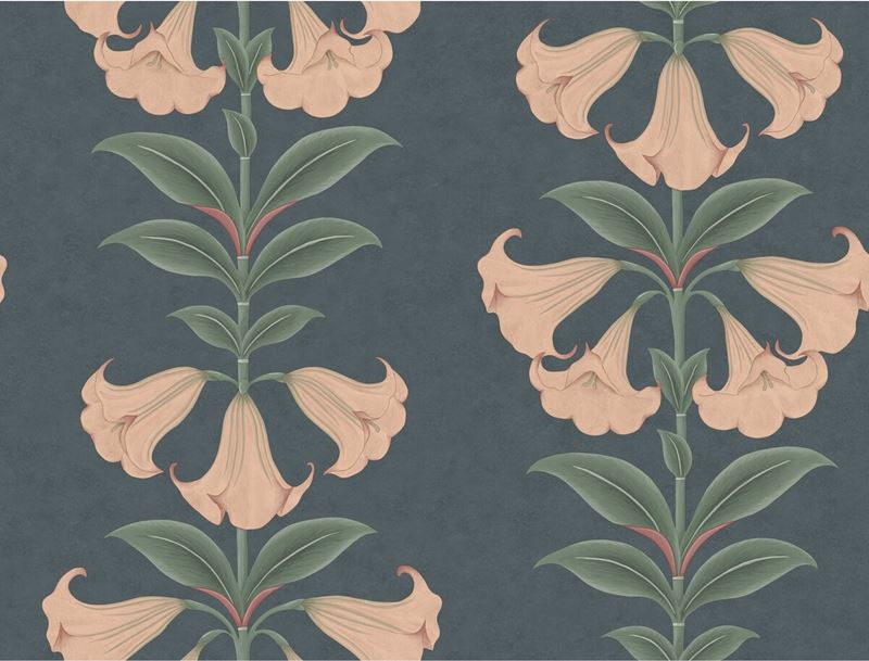 Cole and Son Angels Trumpet Blue Botanical Wallpaper - Premium Floral Design for Living Room, Bedroom & Dining Room Decor