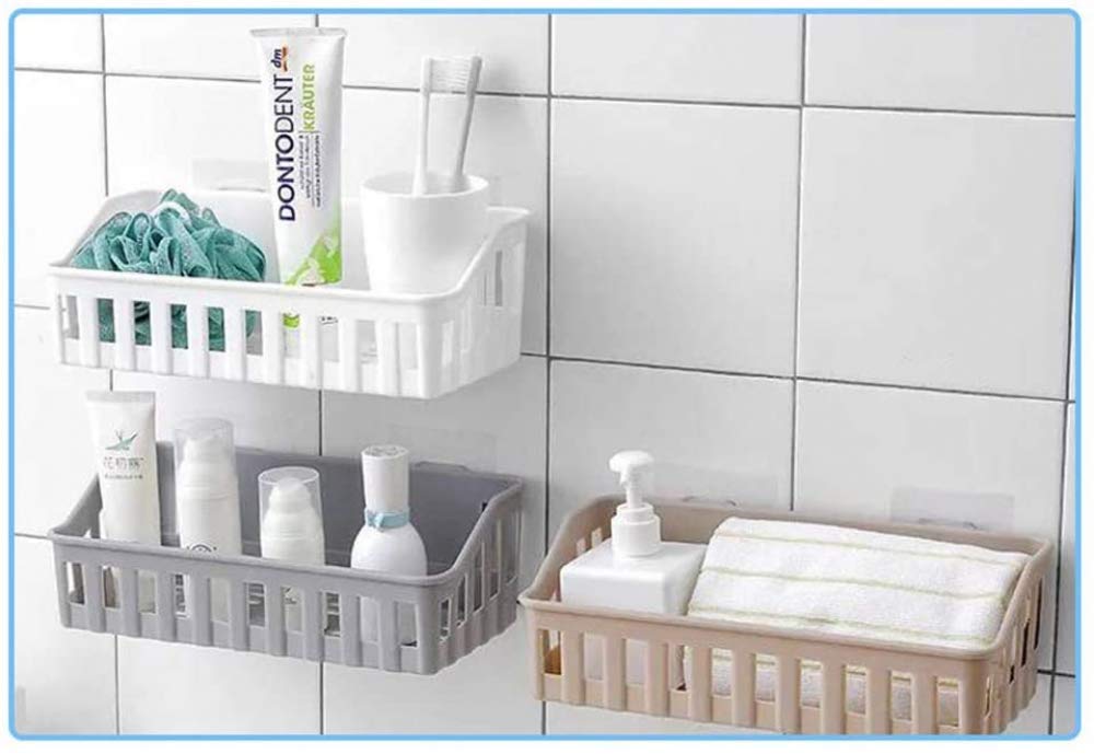Wall-Mounted Bathroom Shelf - Shower & Kitchen Storage Organizer for Home
