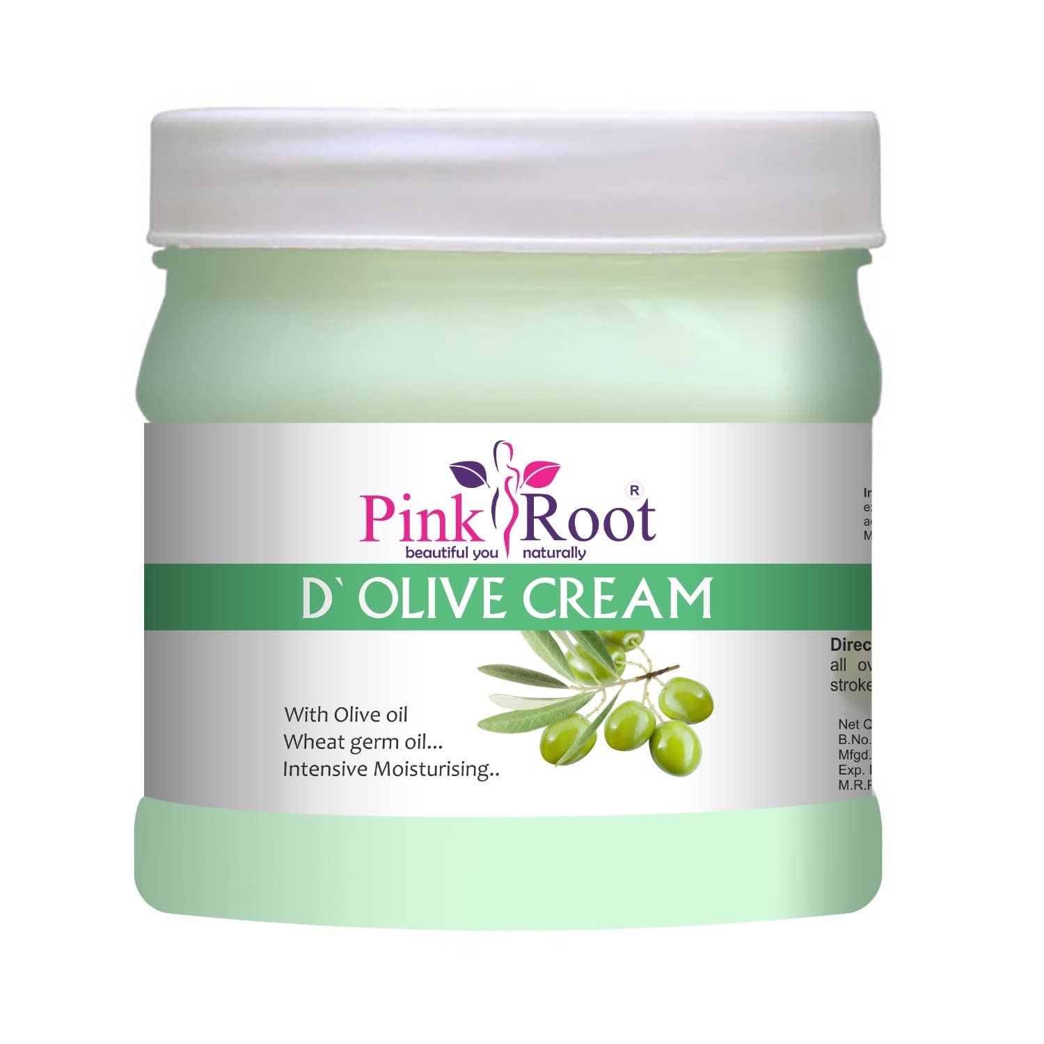 Pink Root Green Tea Massage Gel & D Olive Cream Set - 500ml Each | Soothing Herbal Therapy for Muscle Relaxation, Skin Hydration & Spa Treatments