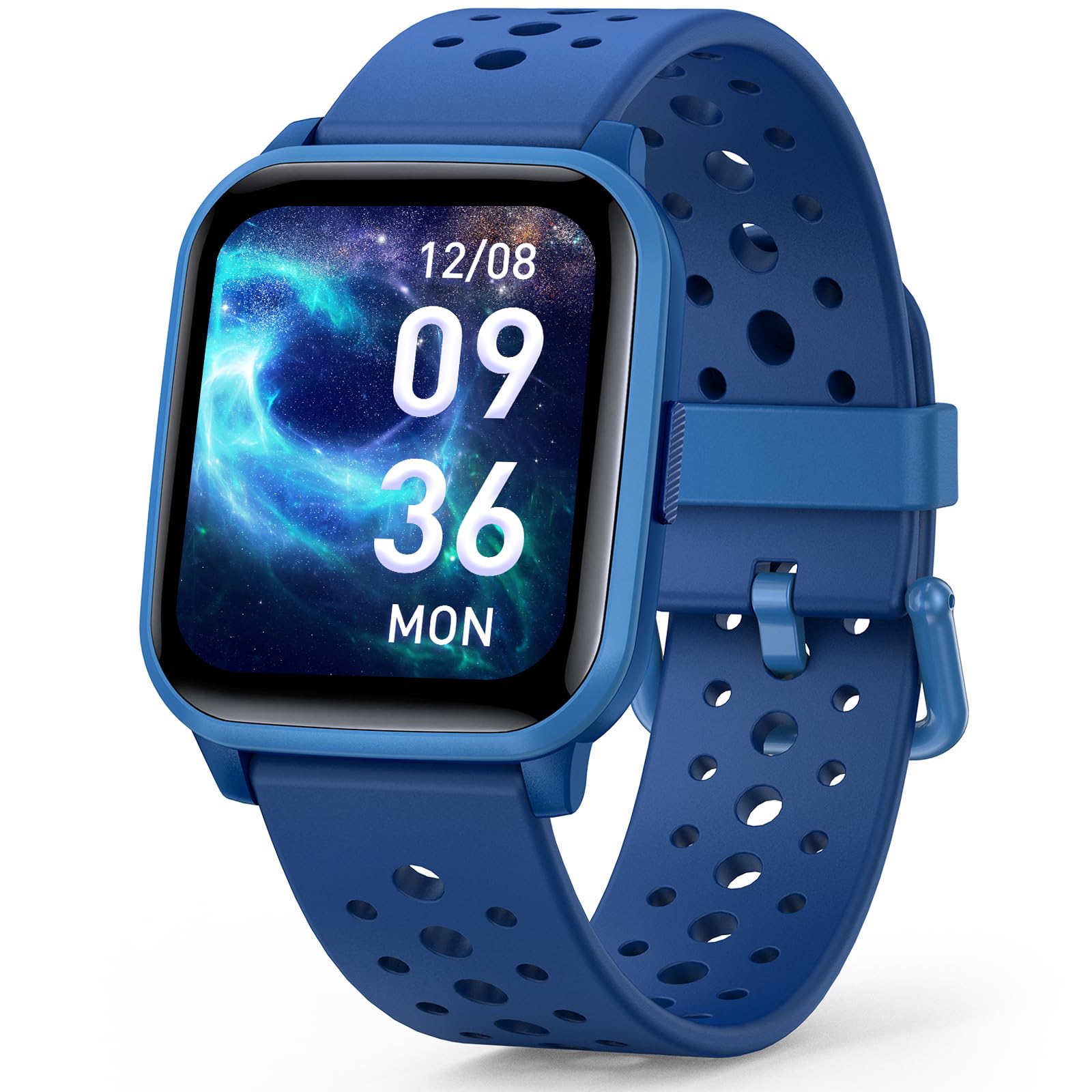 Kids Smart Watch for Boys & Girls Ages 4-16 - Waterproof Fitness Tracker with 19 Sports Modes, Sleep Monitor & Pedometer - Perfect Birthday Gift for Kids (Blue) - Ideal for School, Outdoor Activities & Daily Health Tracking