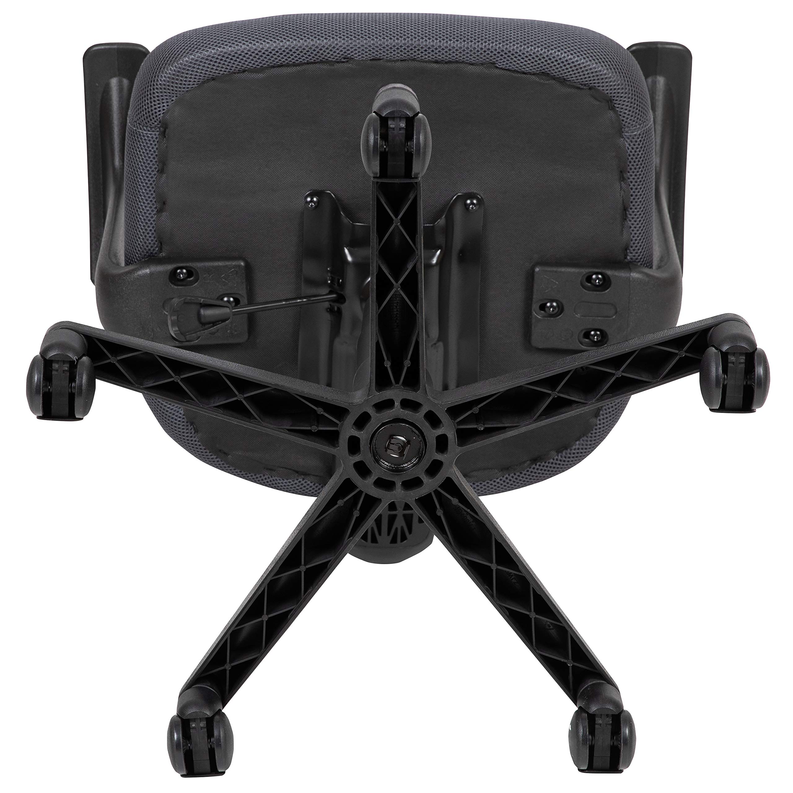 EMMA + OLIVER Mid-Back Gray Mesh Swivel Ergonomic Office Chair with Adjustable Arms - Perfect for Home Office, Gaming & Workspace Comfort