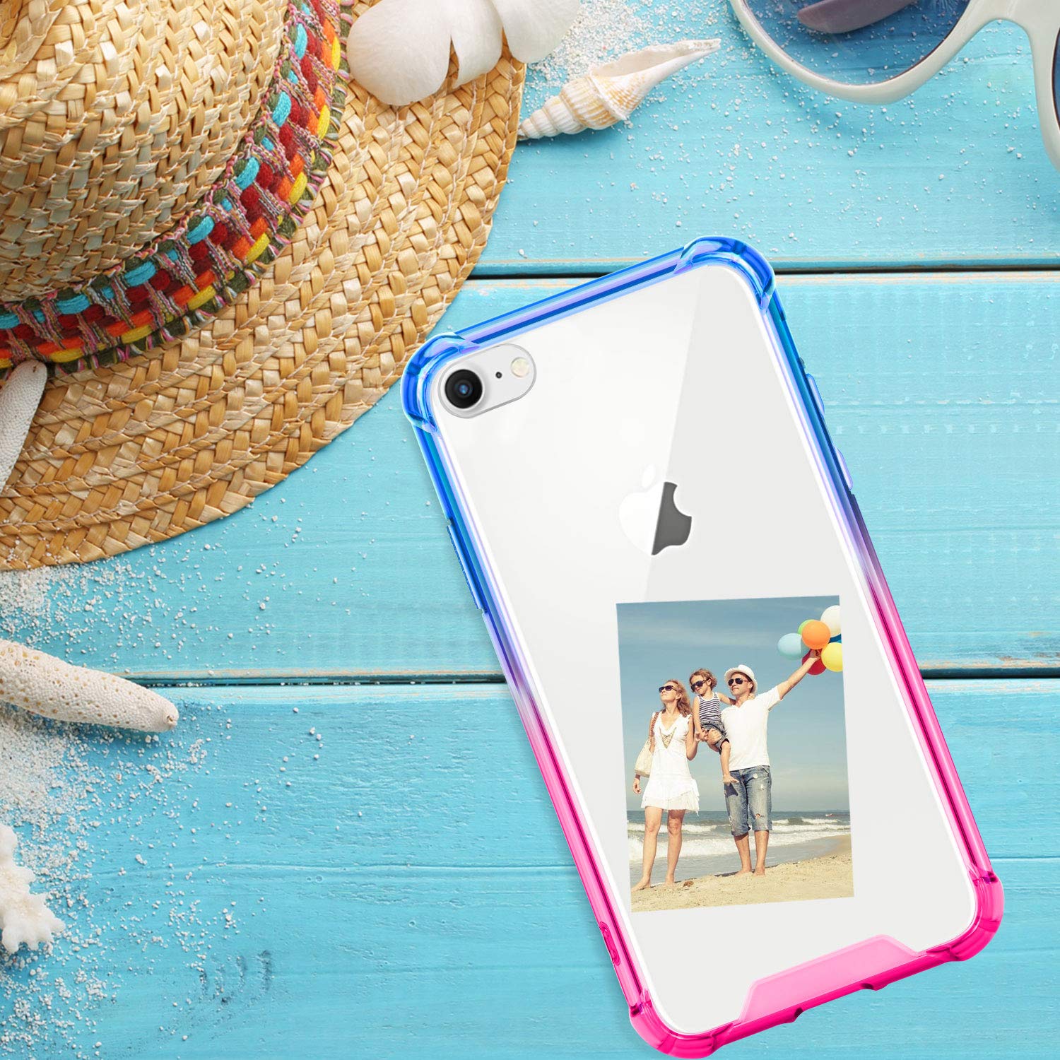 Premium Clear Shockproof iPhone SE 2020/8/7 Case - Slim TPU Bumper & Hard PC Back Cover | Anti-Scratch Protective Phone Case for 4.7