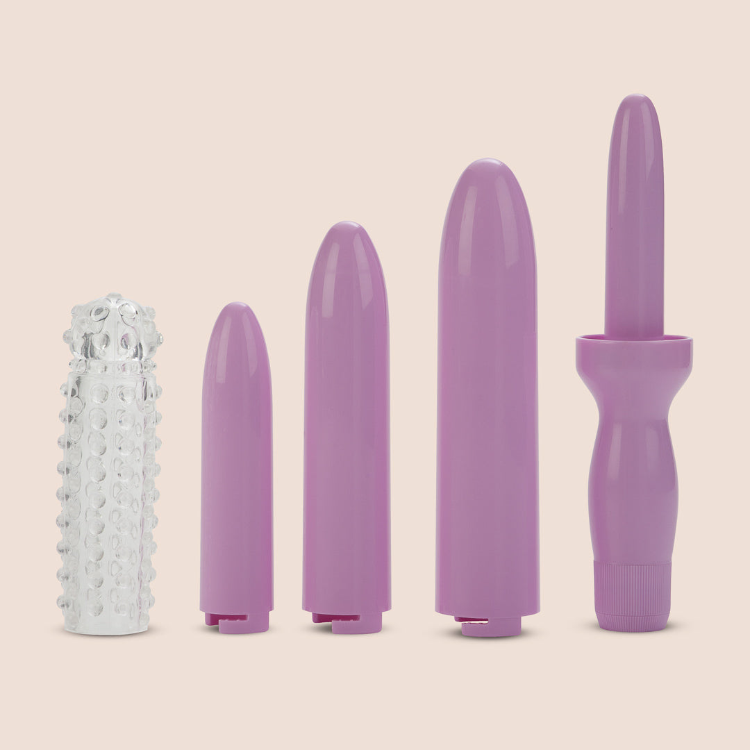 Dr. Laura Berman® Vaginal Dilators Set - 4 Sizes with Locking Mechanism & Silicone Sleeve for Pelvic Therapy, Post-Surgery Recovery & Intimate Wellness - Ideal for Women's Health & Comfort