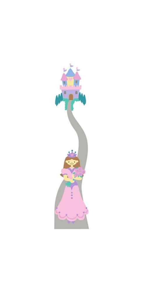 Pink Princess Mini Wall Mural - Elegant Nursery Decor for Baby Girls Room, Perfect for Bedroom & Playroom Wall Art