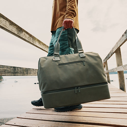 The Weekender Duffle Bag in Olive Green - Perfect for Travel, Gym & Weekend Getaways | Durable & Stylish Carry-On Luggage