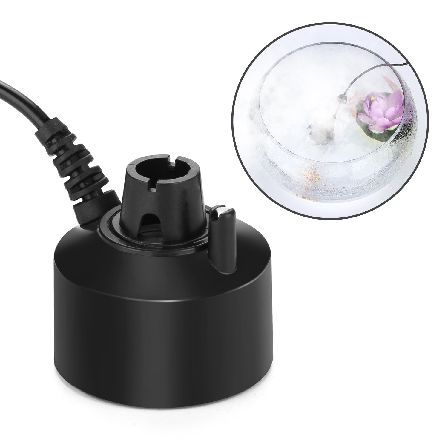 AGPtEK Ultrasonic Mist Maker Fog Machine - 300mL/H Output for Water Fountains, Ponds, Rock Gardens, Fish Tanks, Vases & Bird Baths - Perfect for Home Decor, Hydroponics & Humidifying Indoor Spaces