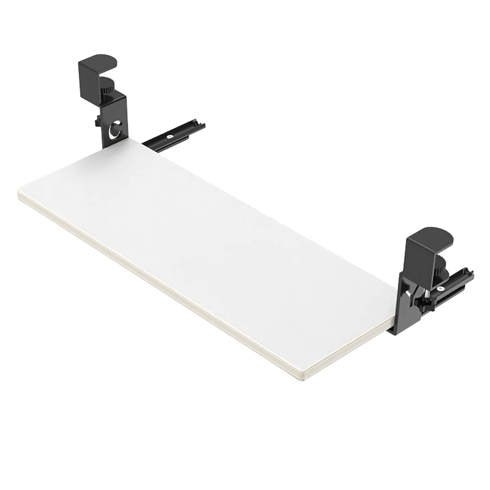 Adjustable Under Desk Keyboard Tray - Retractable Slide-Out Keyboard Drawer Shelf for Desktop & Table - Ergonomic Workspace Solution for Sit Stand Workstation & Home Office Setup