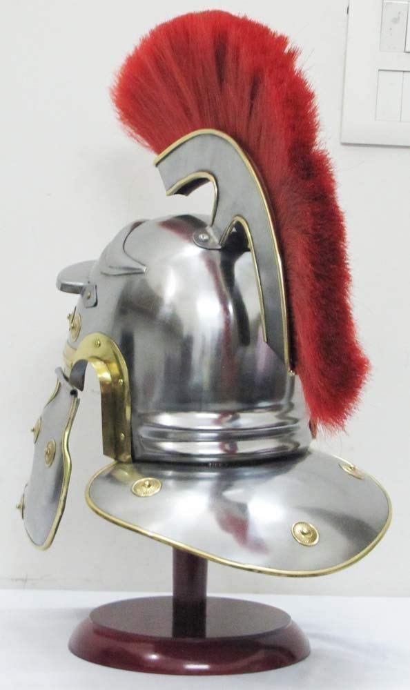 Authentic Roman Centurion Helmet - Medieval & Halloween Costume Accessory for Cosplay, Historical Reenactment, and Themed Parties