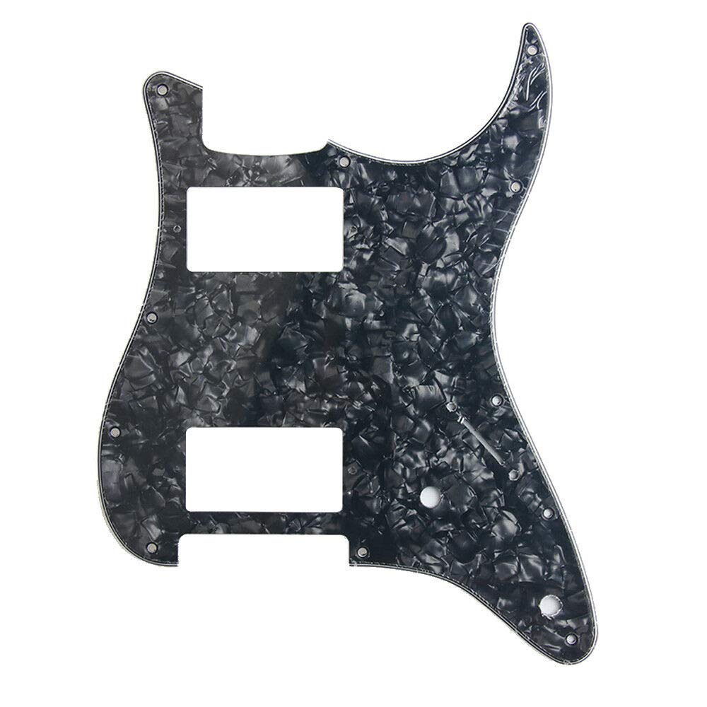 Electric Guitar Pickguard HH 3-Ply Black Pearl for Fender Stratocaster - Replacement Part for Guitar Repair & Customization - Perfect for Musicians & DIY Guitar Mods