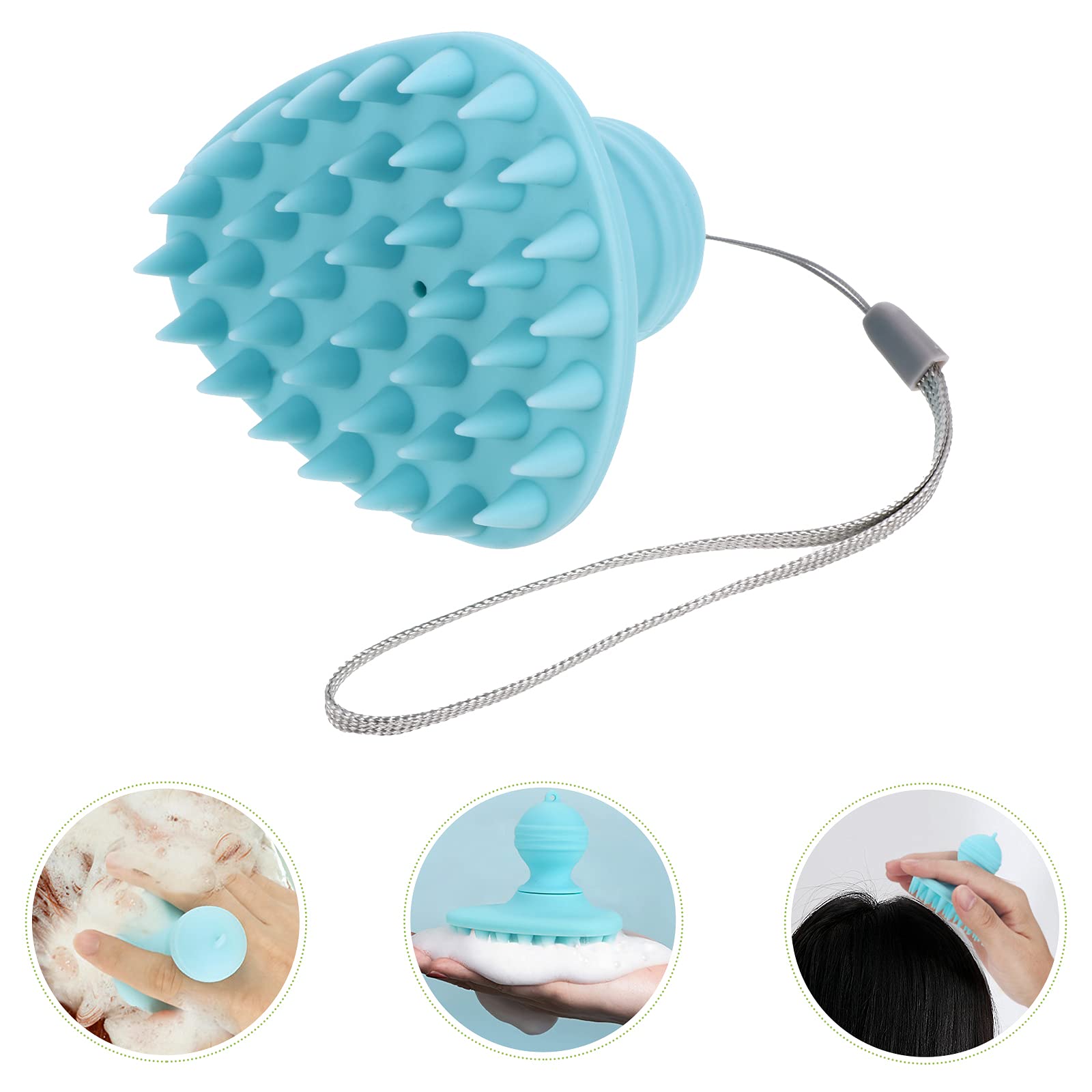 2Pcs Silicone Scalp Massager Brush - Hair Washing & Head Massage Tool for Relaxation, Stress Relief & Improved Circulation - Perfect for Shower, Bath & Home Spa Use