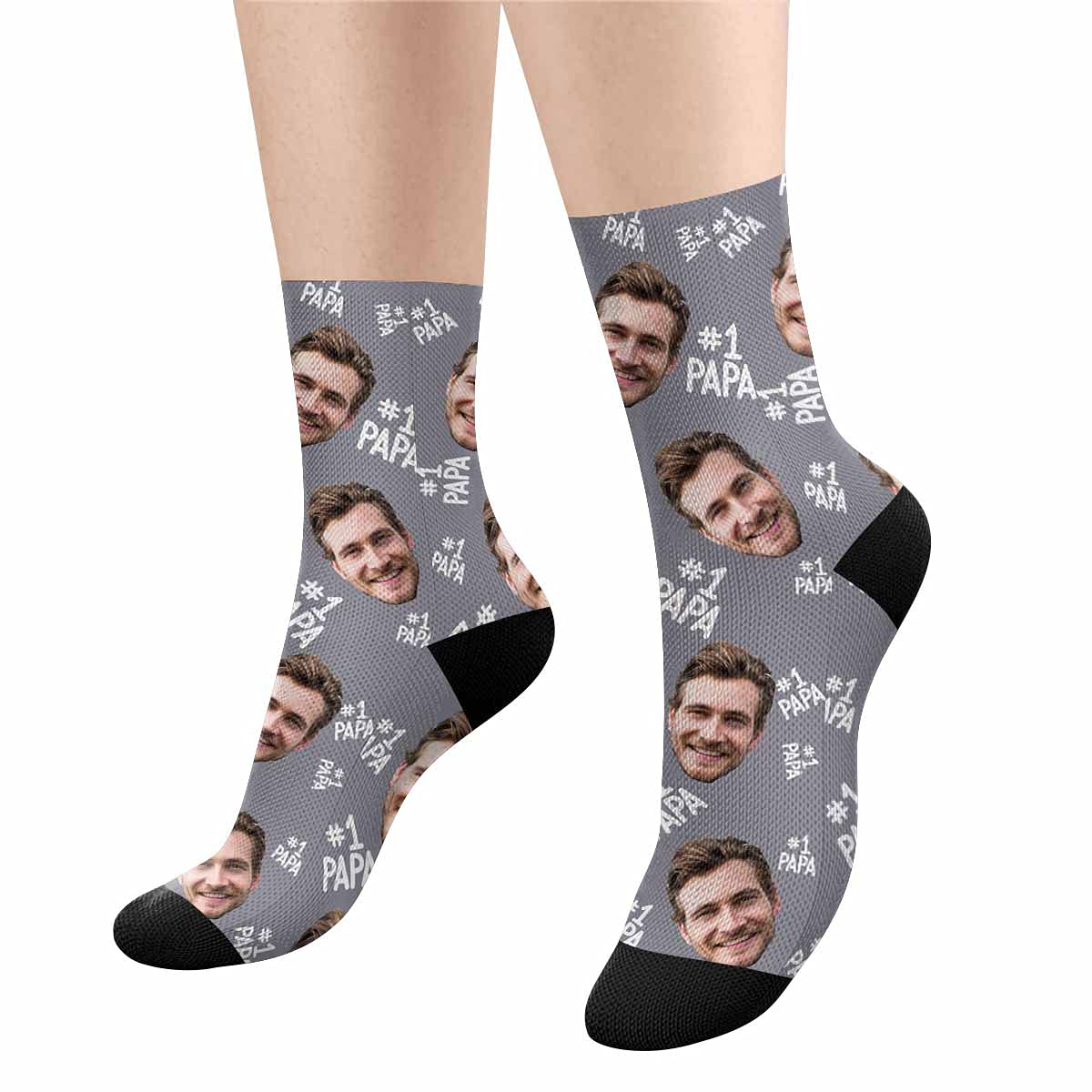 Custom Face Socks - Personalized Photo Socks for Dad | Unisex Funny Crew Socks Gift | Perfect for Father's Day, Birthday & Anniversary Gifts