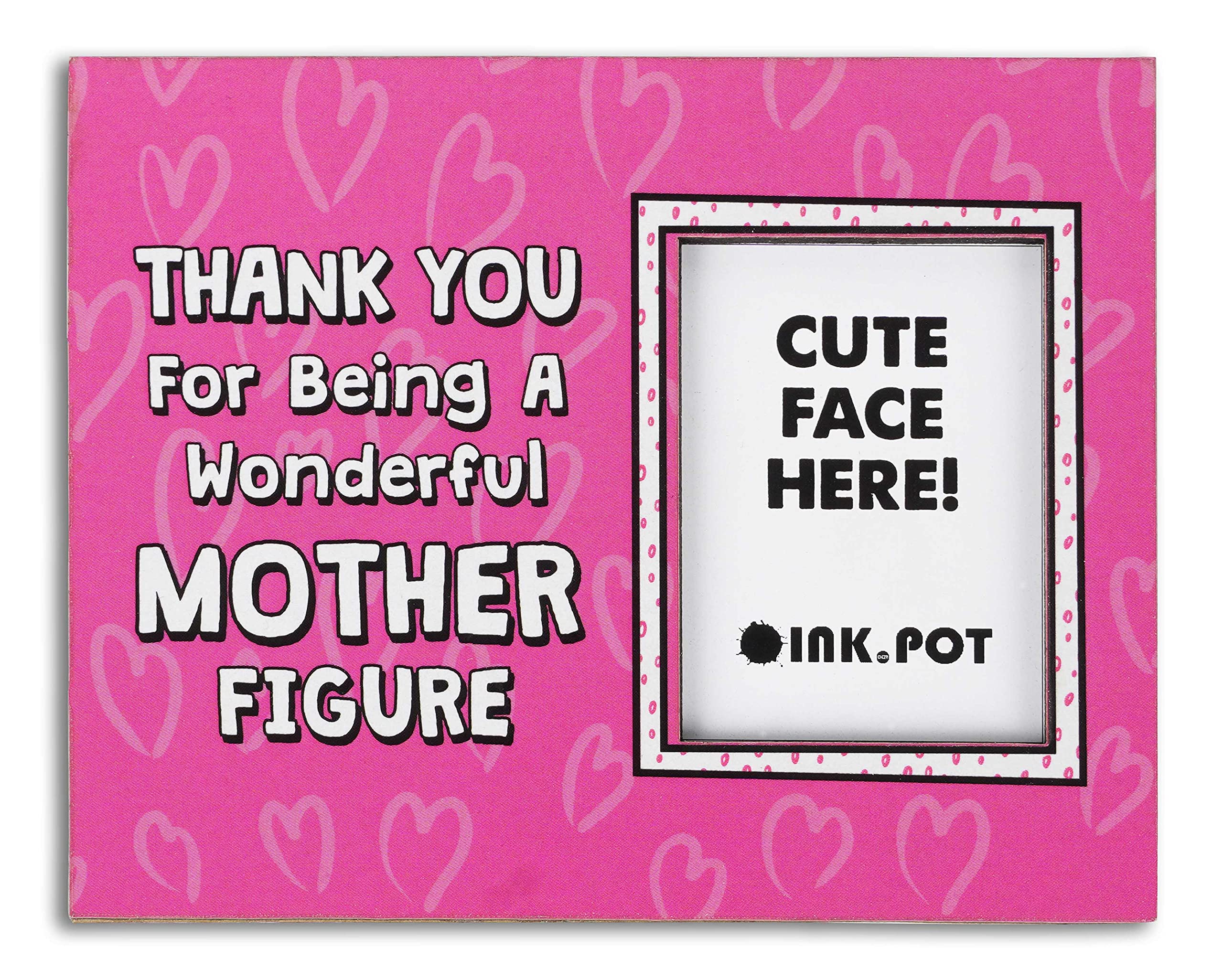 Thank You For Being A Wonderful Mother Figure Magnetic Photo Frame - 8x10 cm Mini Refrigerator Magnet for Stem Mom, Aunt - Perfect for Home, Office & Gifts