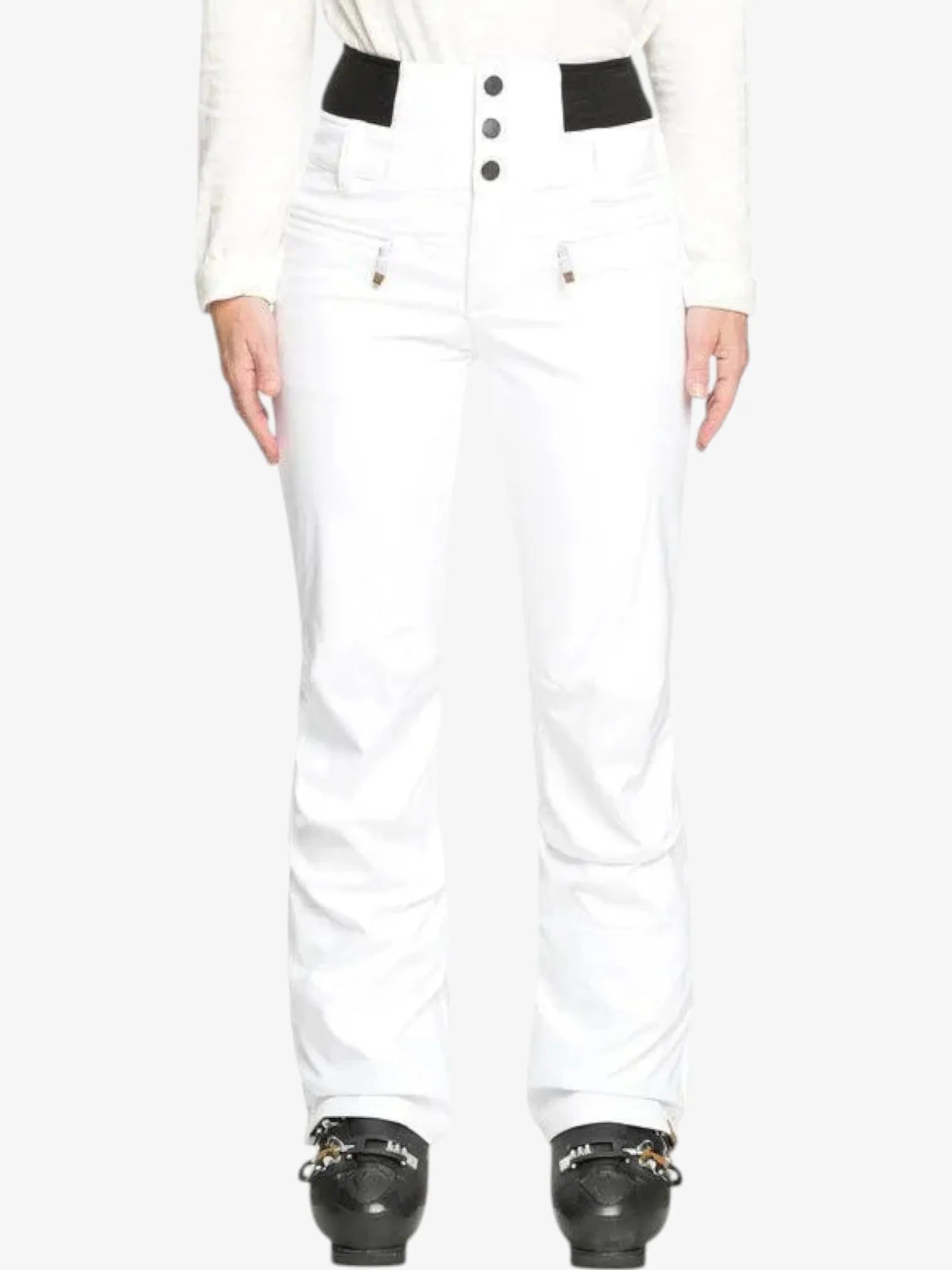 ROXY Women's Snow Rising High Snowboard Pants - White - Waterproof & Insulated for Winter Sports & Outdoor Adventures