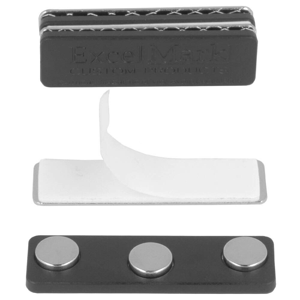 ExcelMark 3-Pack Magnetic Name Badge Holders with Strong Magnets - Professional Name Tags for Office, Events & Conferences
