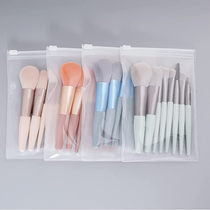 VishBin Professional 8-Piece Mini Makeup Brush Set - Foundation, Powder, Blush & Eyeshadow Brushes for Travel & On-The-Go Makeup Application | Premium Cosmetic Brush Kit for Flawless Blending