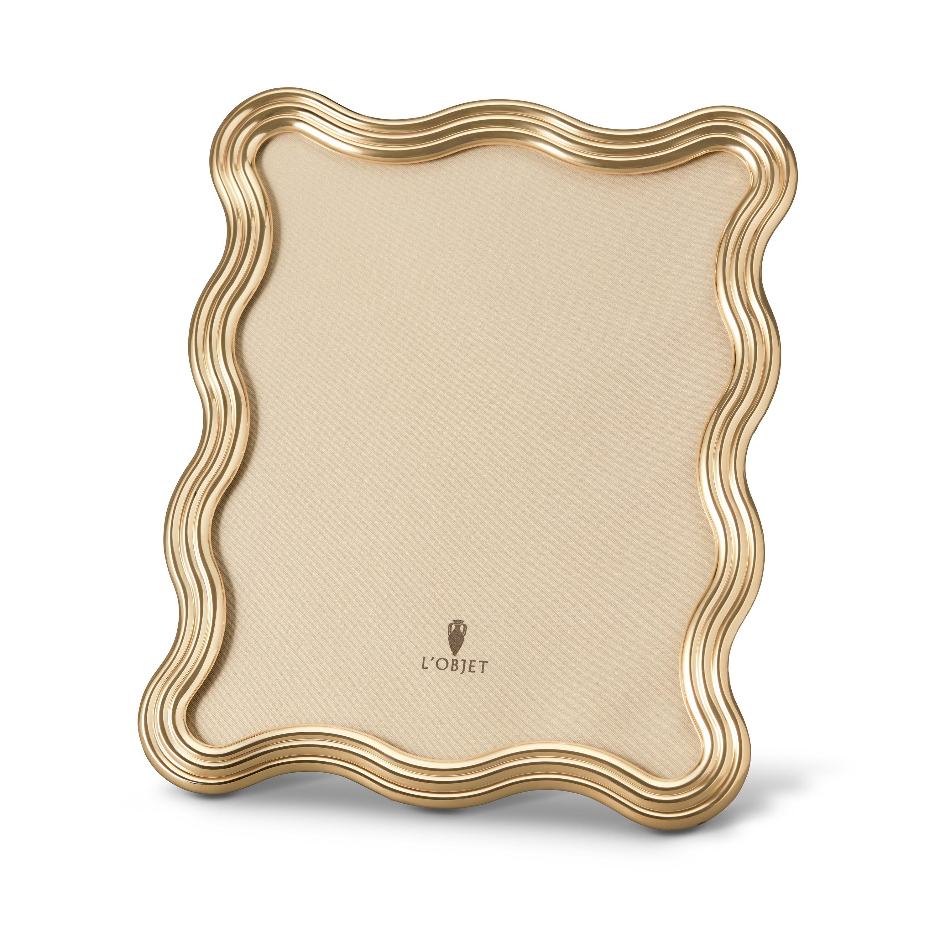 8x10 Gold Ripple Frame - Elegant Photo Display for Home, Office & Wedding Decor