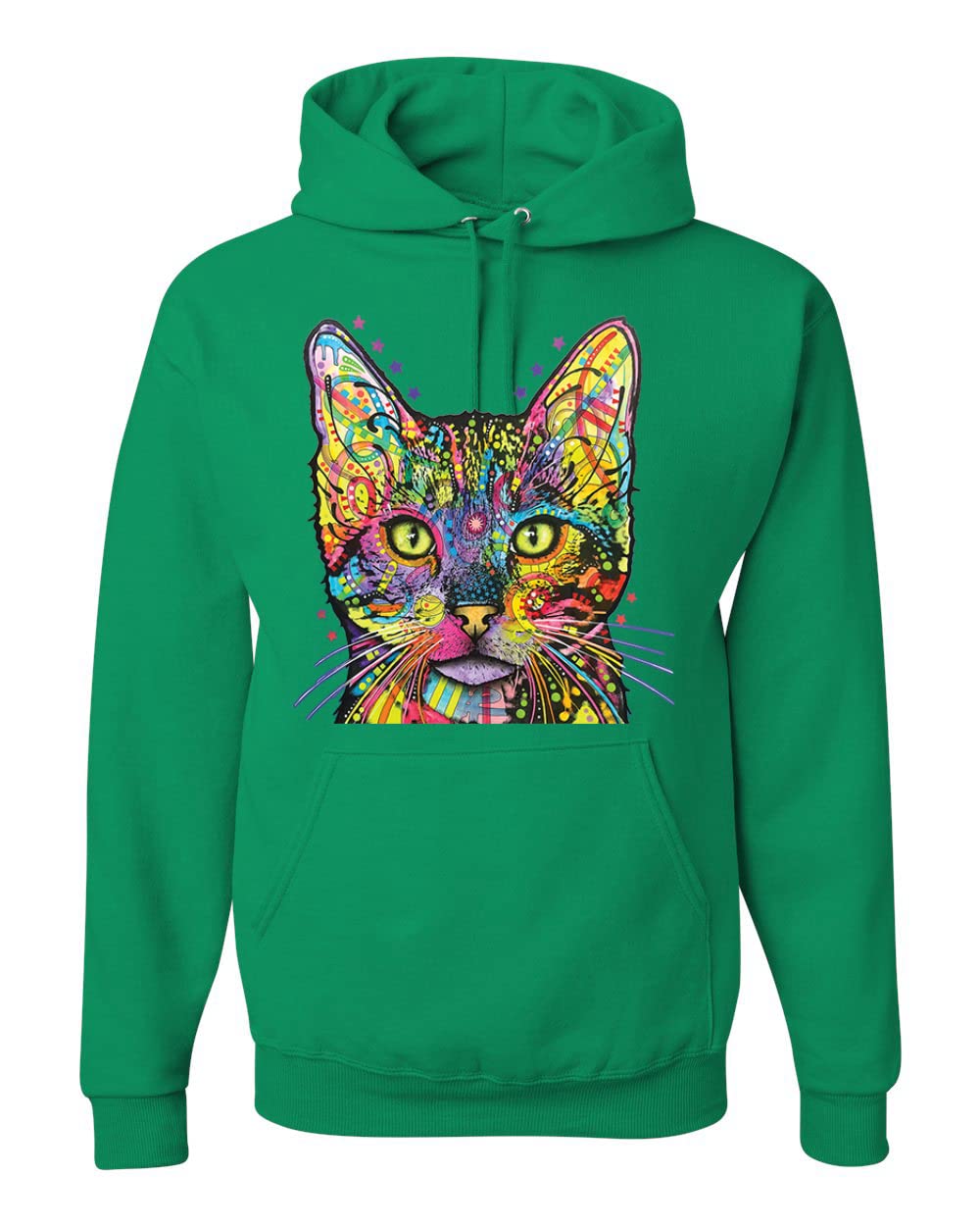 Colorful Cat Hoodie - Cat Mom & Cat Dad Sweatshirt | Dean Russo Art Inspired Unisex Pullover for Animal Lovers | Perfect Gift for Pet Owners & Casual Wear
