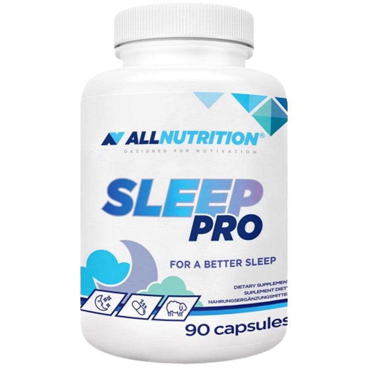 Allnutrition Sleep Pro 90 Capsules - Natural Sleep Aid Supplement for Better Rest & Relaxation - Perfect for Nighttime Use, Stress Relief & Improved Sleep Quality