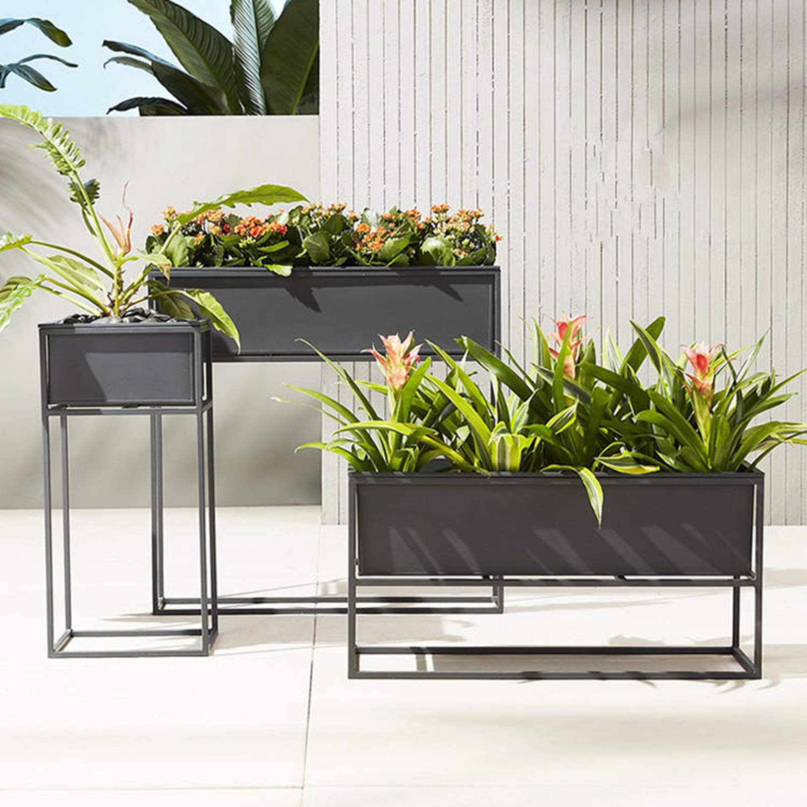 2 Pack Heavy Duty Metal Flower Pot Stand Holder - Indoor Outdoor Plant Stand for Large Pots, Garden, Patio, Balcony & Home Decor | Perfect for Living Room, Porch, Terrace & Backyard