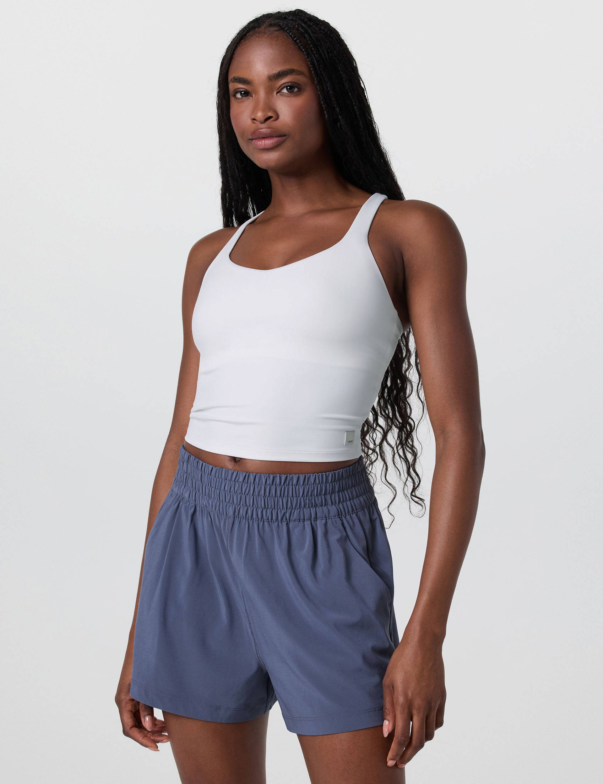 Dynamic Tank Top for Women - Comfortable White Workout Shirt for Yoga, Gym & Running