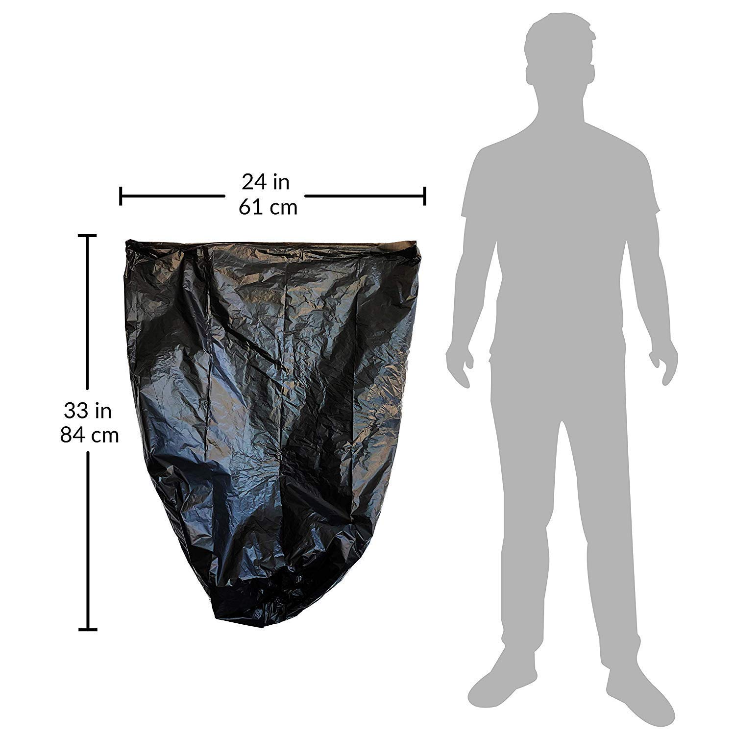 Heavy Duty 40-45 Gallon & 13 Gallon Trash Bags - 250 Large & 1000 Small Garbage Bags for Home, Office, Kitchen, and Outdoor Use