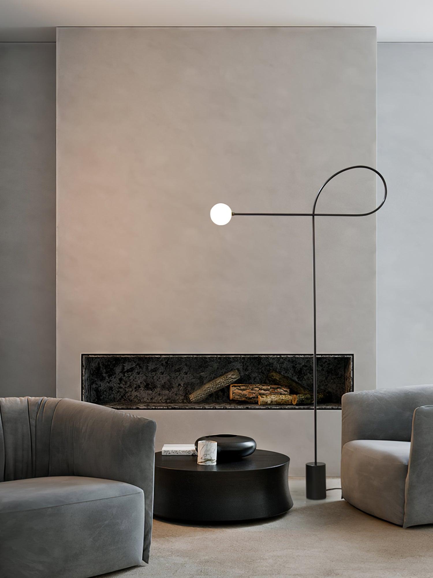 Arcane Orb Floor Lamp - Modern LED Standing Light with Adjustable Brightness for Living Room, Bedroom, and Office Decor