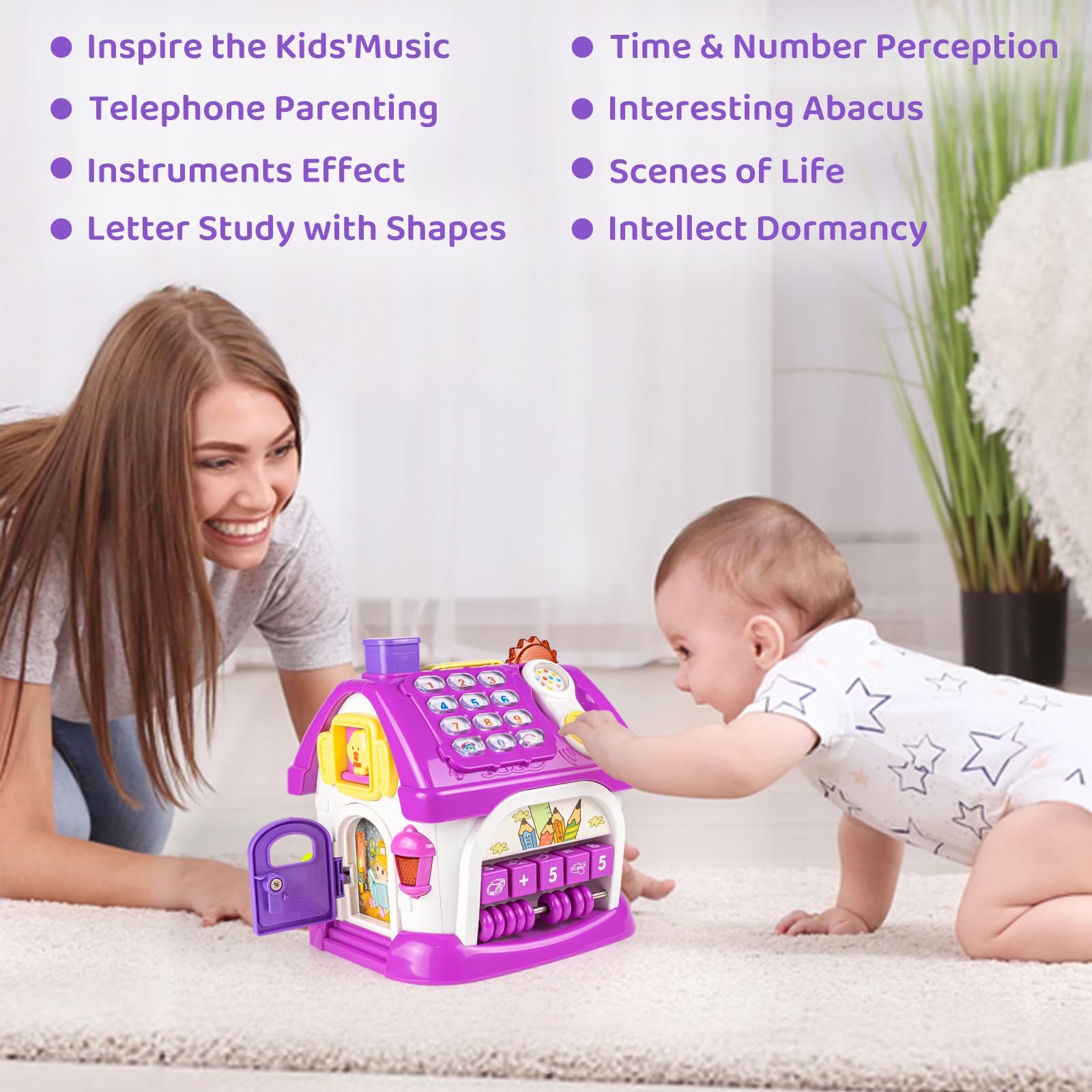 Montessori Toddler Toys 8-in-1 Musical Learning House - Educational Gift for 1-3 Year Olds - Perfect for Birthday & Early Childhood Development