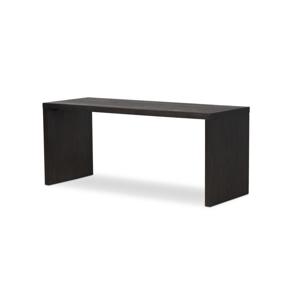 Posada Desk in Worn Black Oak Veneer - Stylish Home Office & Study Desk for Modern Workspace