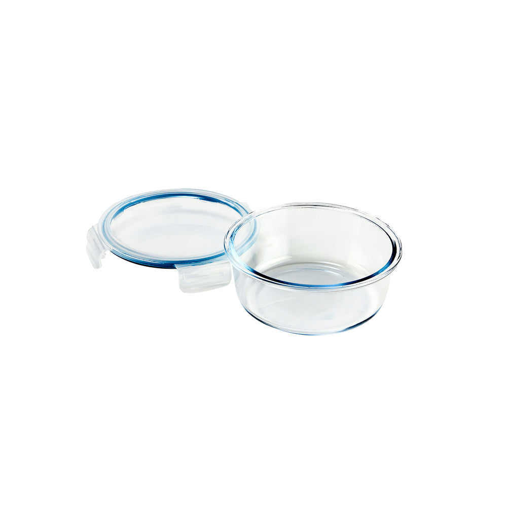 600ml Round Glass Food Storage Container with Airtight Lid - Perfect for Meal Prep, Leftovers & Pantry Organization