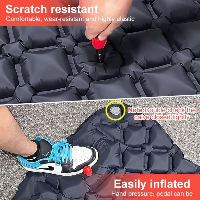 Ultralight Inflatable Camping Sleeping Pad - Portable Air Mattress for Backpacking, Hiking & Outdoor Adventures - Compact & Comfortable for Travel & Camping Trips