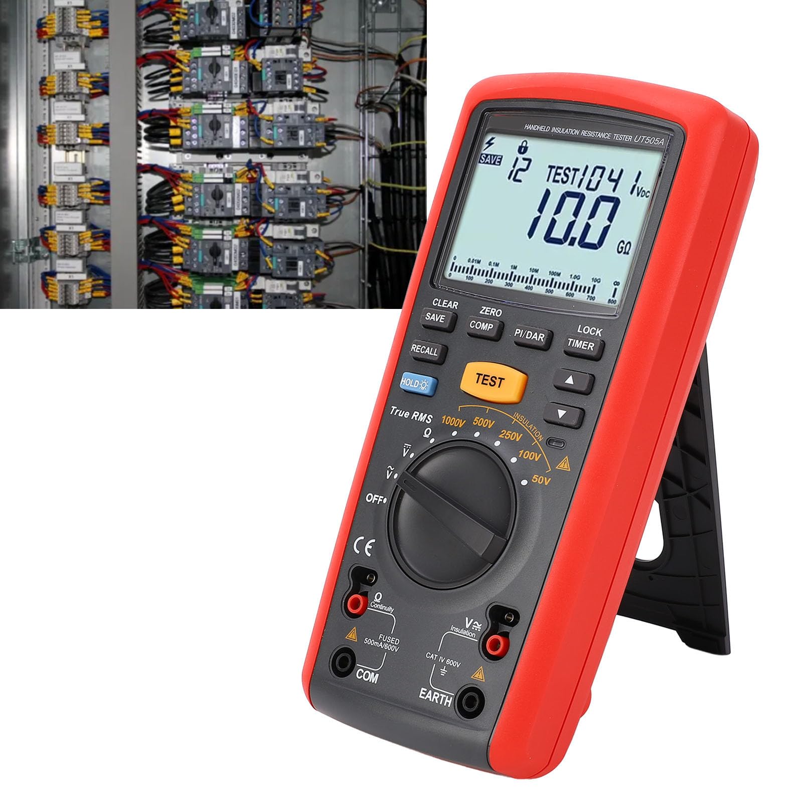 UT505A Handheld Digital Insulation Resistance Tester - 1000V Megohmmeter for Home & Industrial Electrical Safety Testing - Perfect for HVAC, Motors, and Wiring Inspections