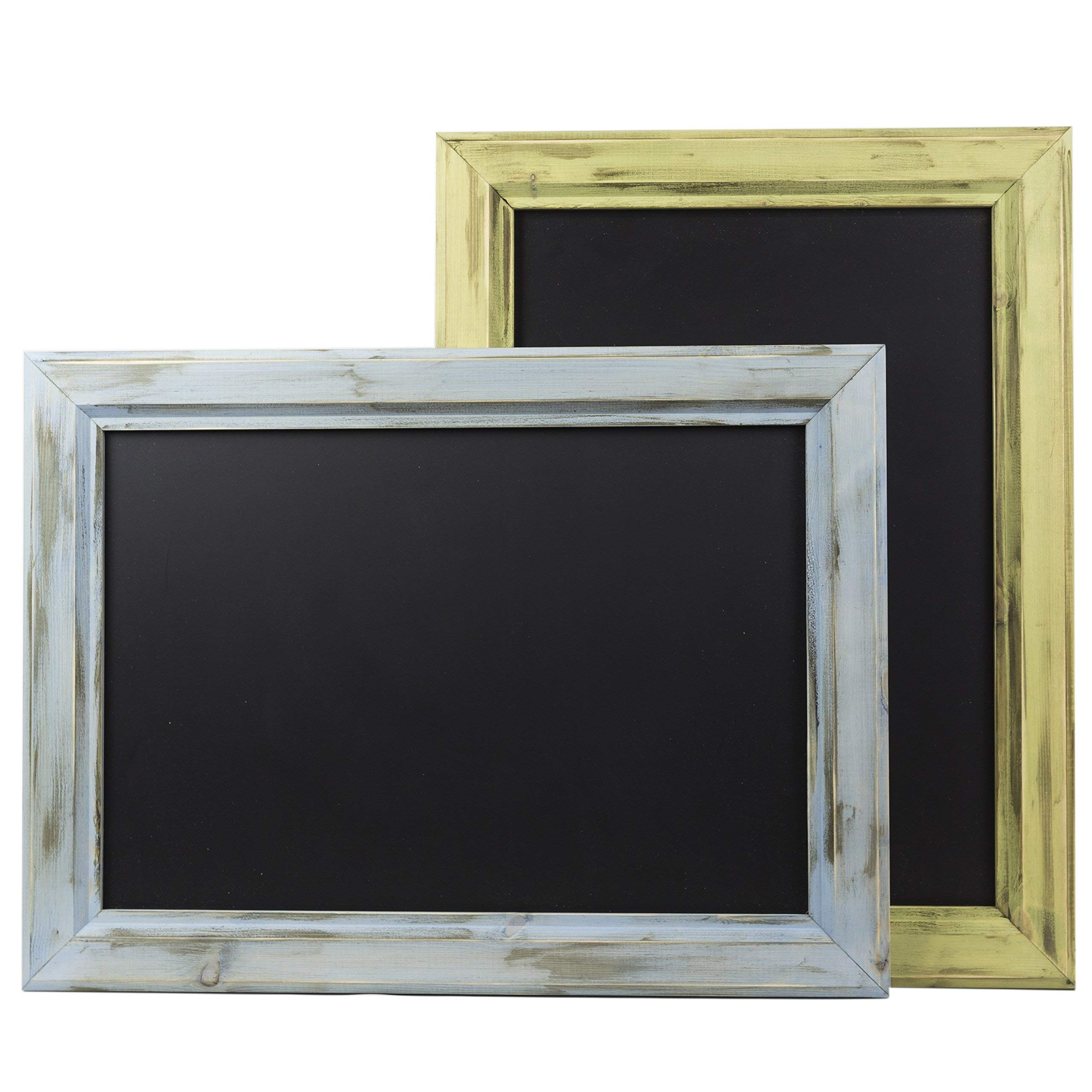 Chalkboard Kitchen Sign - Wooden Blackboard with Sage Green Frame for Home Decor, Grocery Lists & Menu Planning