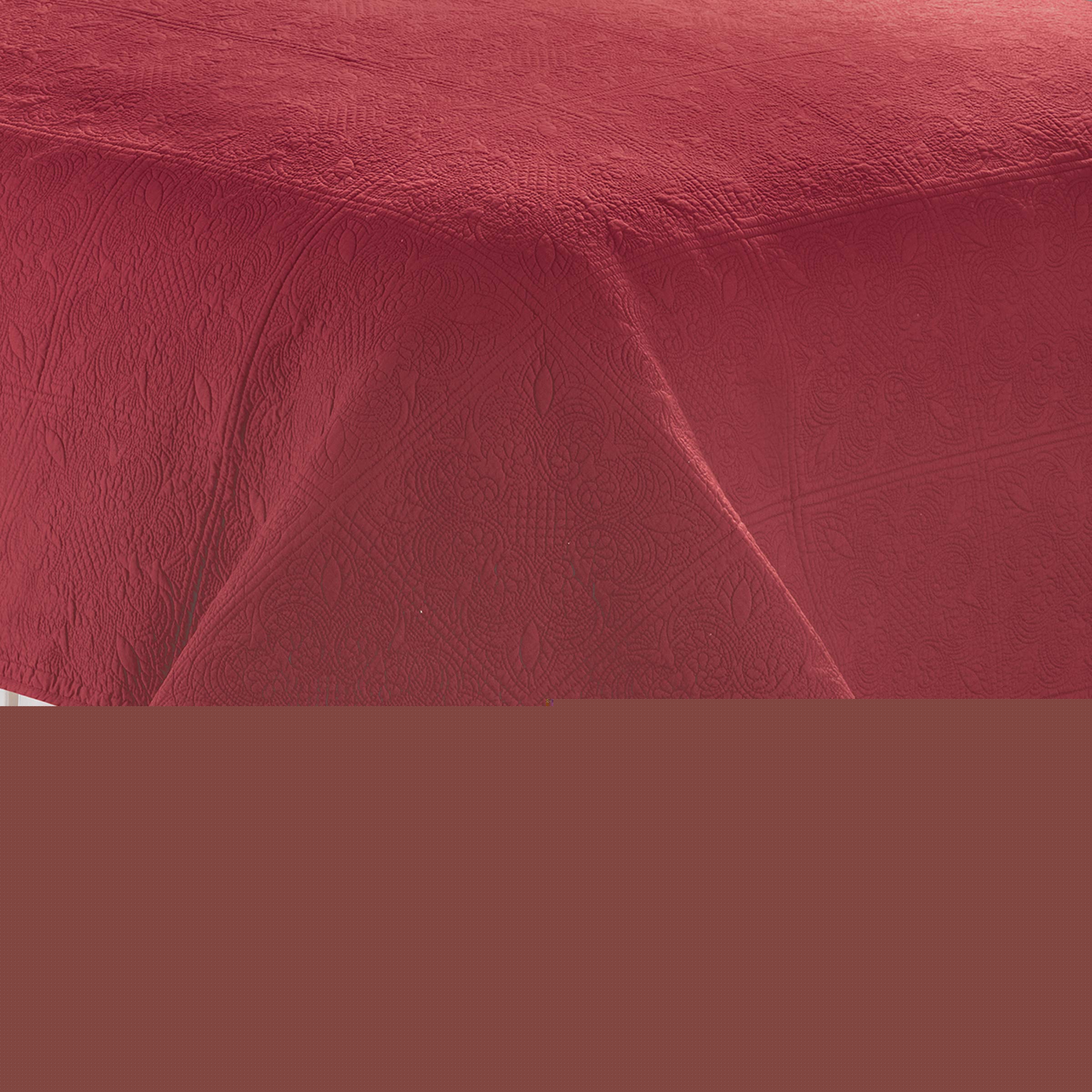 Luxury C&F Home Brick King Matelassé Duvet Cover Set - King Size Brick Red Bedding - Perfect for Master Bedroom & Guest Room Decor