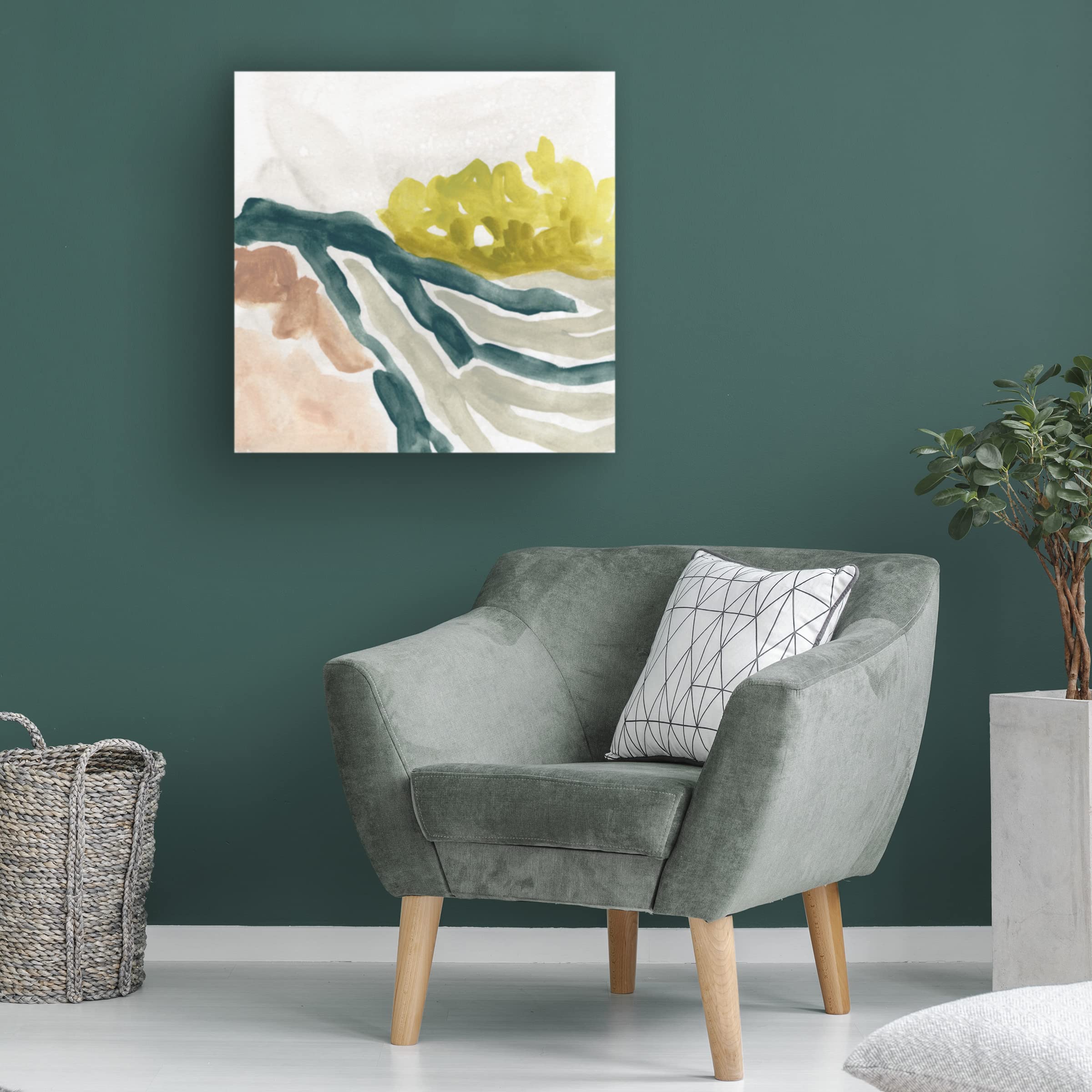 Trademark Fine Art 'Landscape Cameo IV' Canvas Wall Art Print by June Erica Vess - Nature Inspired Home Decor for Living Room, Bedroom & Office