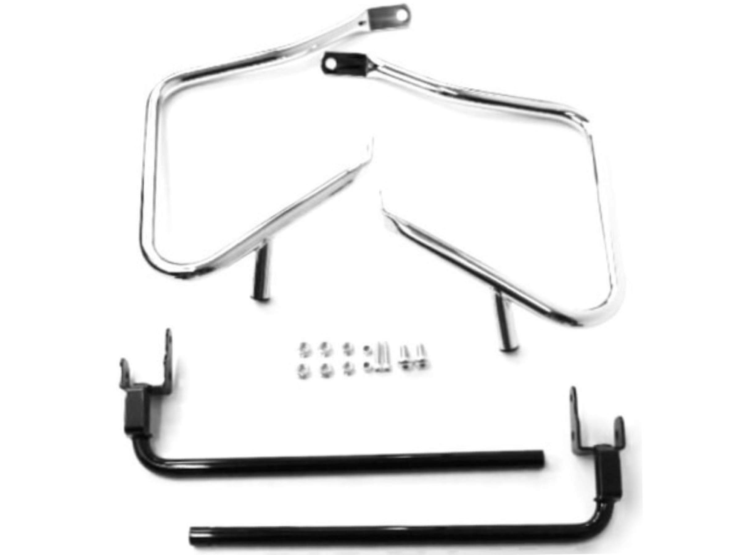 Harley Davidson Touring Saddlebag Guards Kit for Electra Glide, Street Glide, Road King & CVO (2014-2023) - Heavy Duty Chrome Rear Bag Supports & Mounting Bars - Perfect for Long Rides & Motorcycle Touring Accessories #90200787